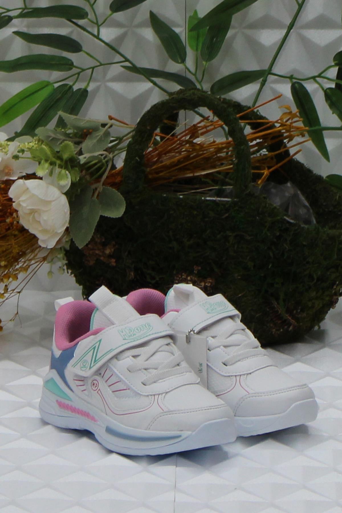 242 3324 Beyaz Rahat Hafif Orijinal Ürün Kız Çocuk Ayakkabı - Görsel 3