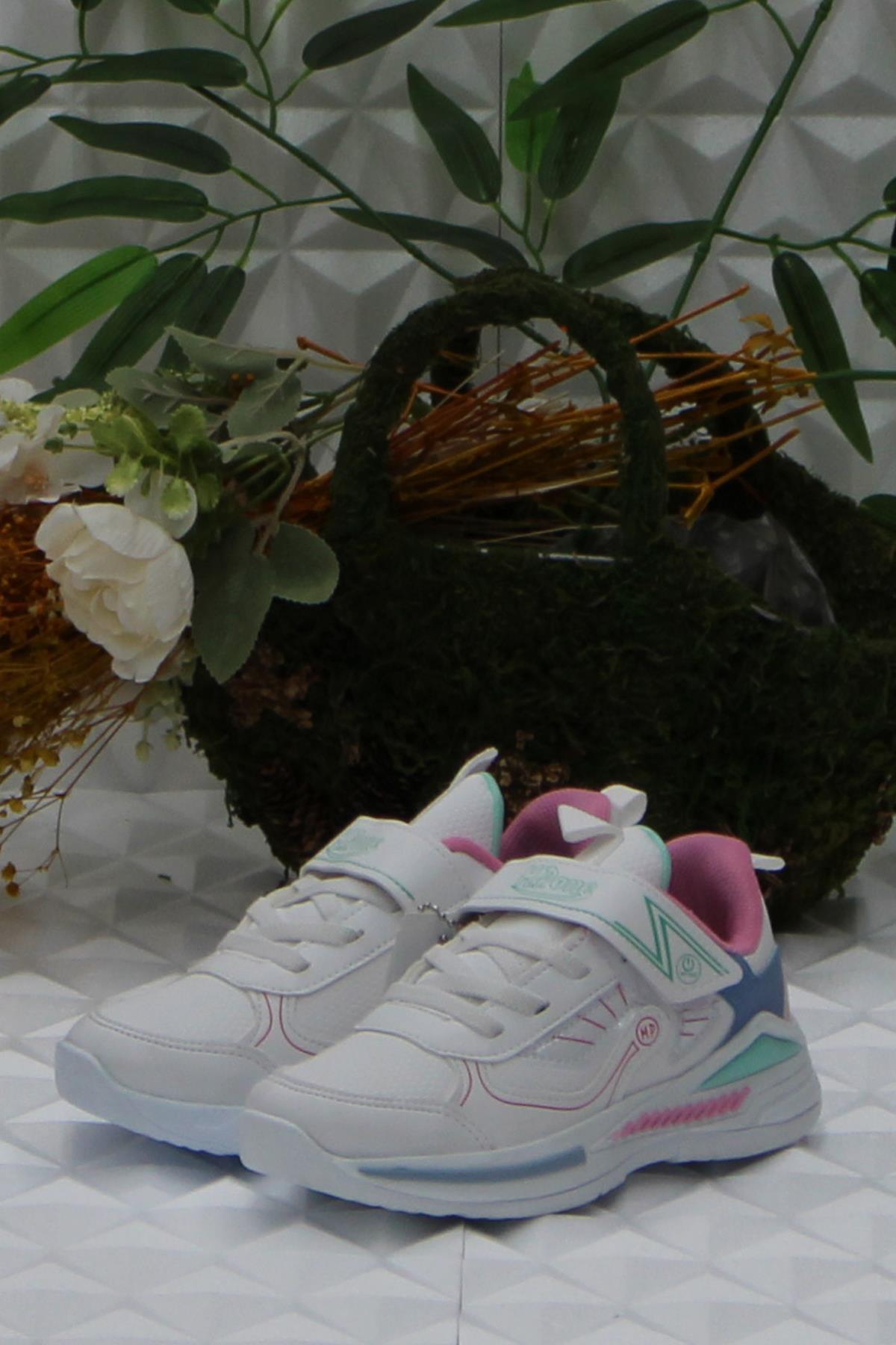 242 3324 Beyaz Rahat Hafif Orijinal Ürün Kız Çocuk Ayakkabı - Görsel 4