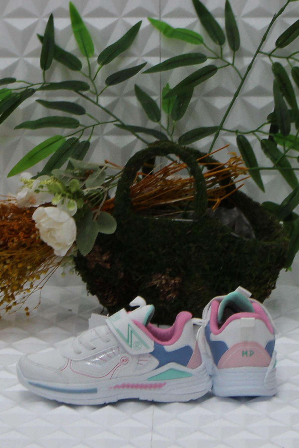 242 3324 Beyaz Rahat Hafif Orijinal Ürün Kız Çocuk Ayakkabı - Görsel 5