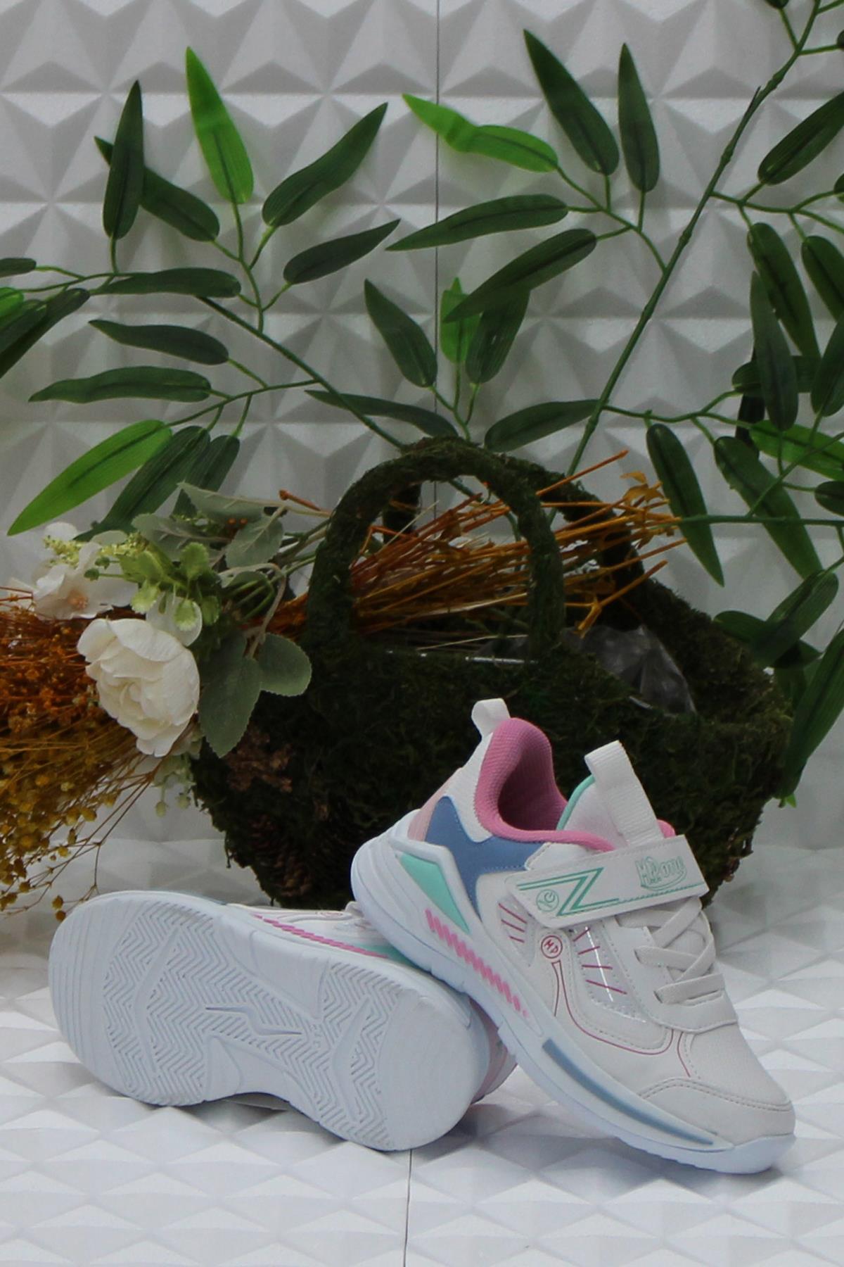 242 3324 Beyaz Rahat Hafif Orijinal Ürün Kız Çocuk Ayakkabı - Görsel 6