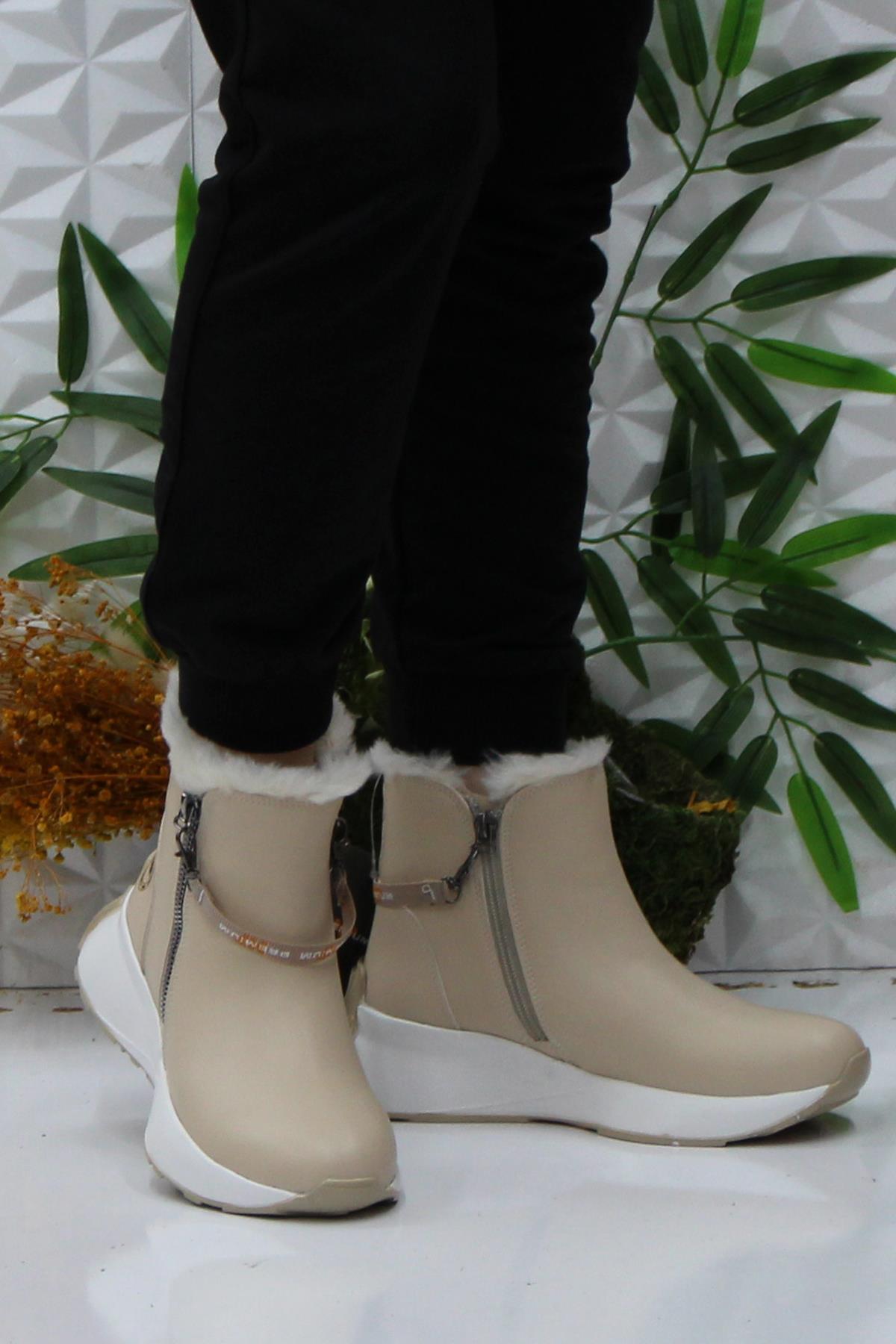 242-1882 Bej Rahat Orijinal Ürün Kadın Bot - Görsel 3