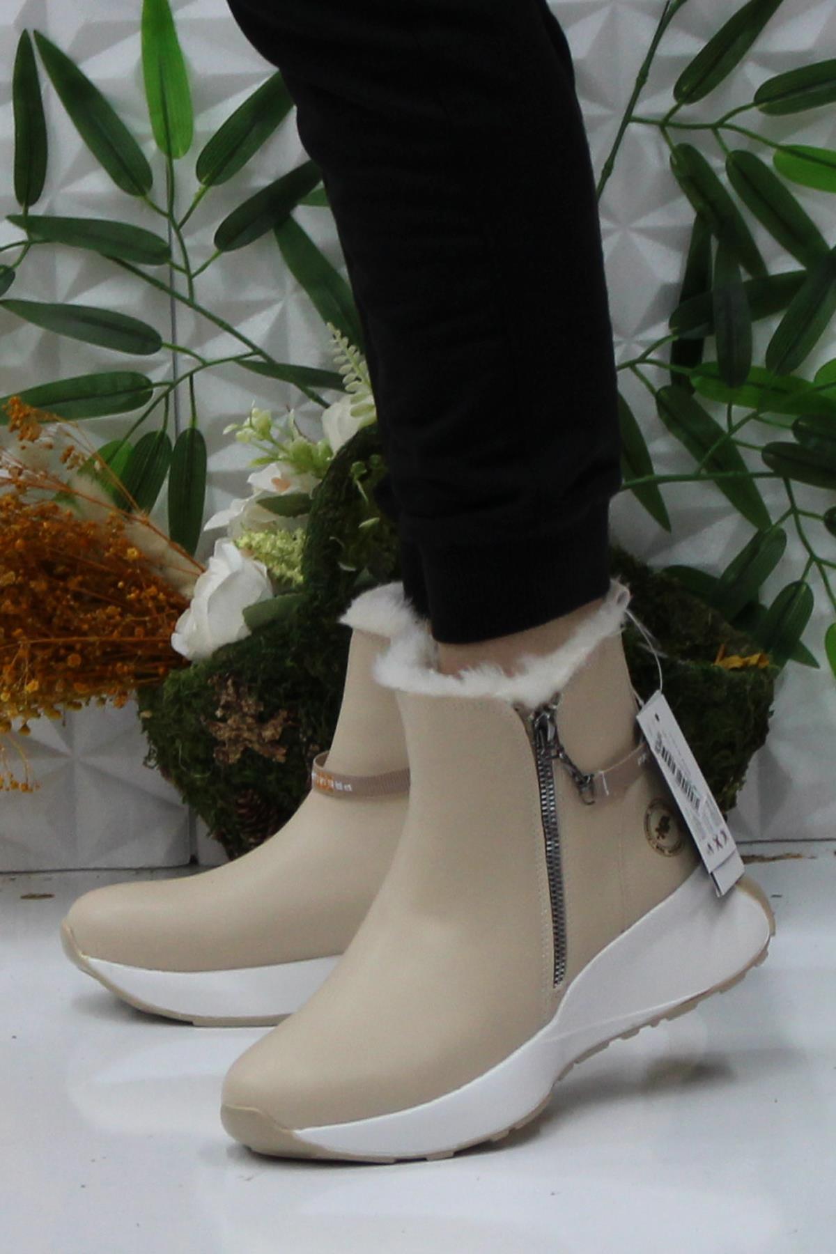 242-1882 Bej Rahat Orijinal Ürün Kadın Bot - Görsel 4