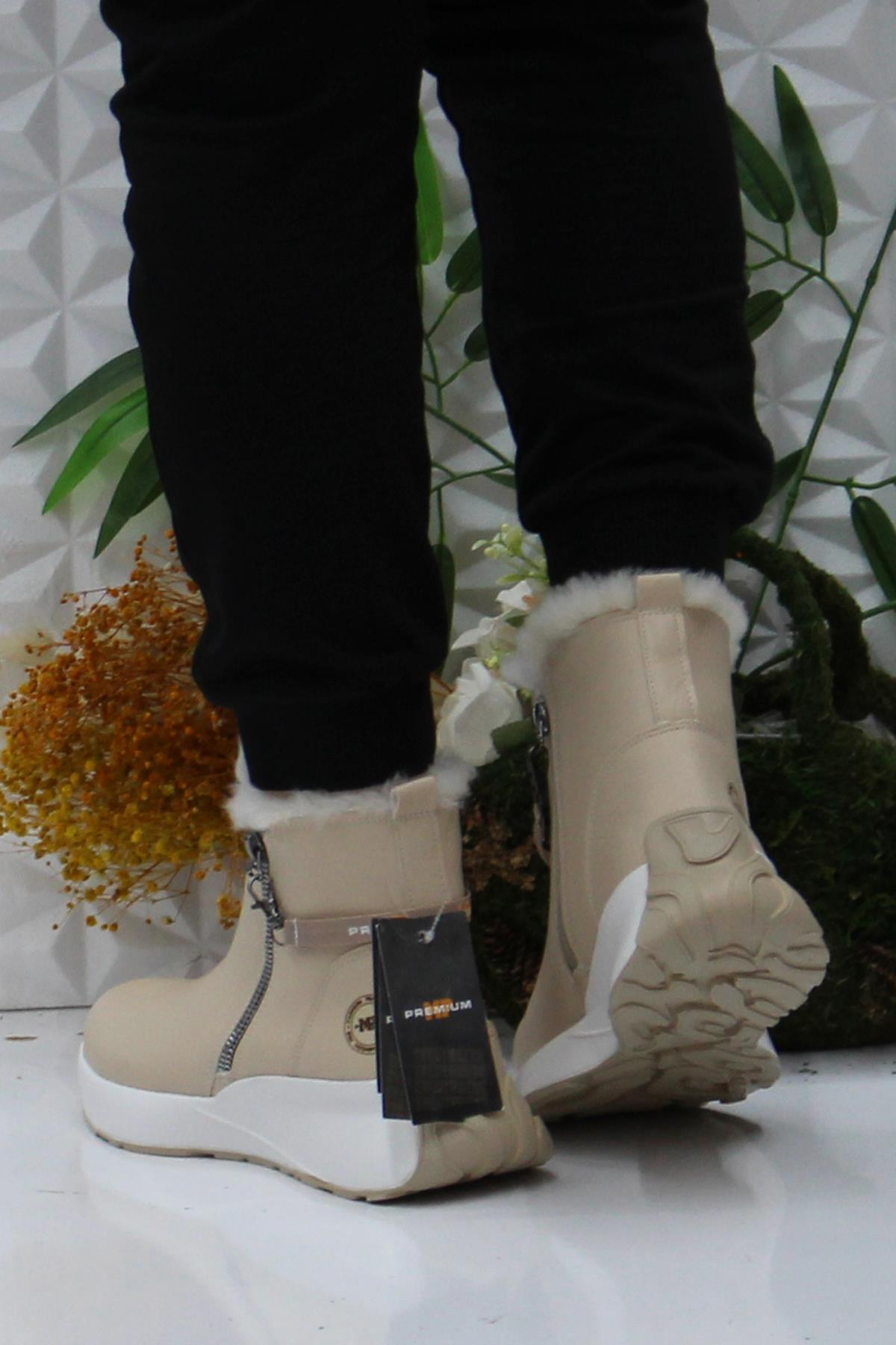 242-1882 Bej Rahat Orijinal Ürün Kadın Bot - Görsel 5