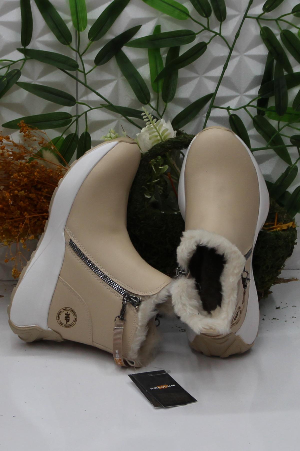 242-1882 Bej Rahat Orijinal Ürün Kadın Bot - Görsel 6