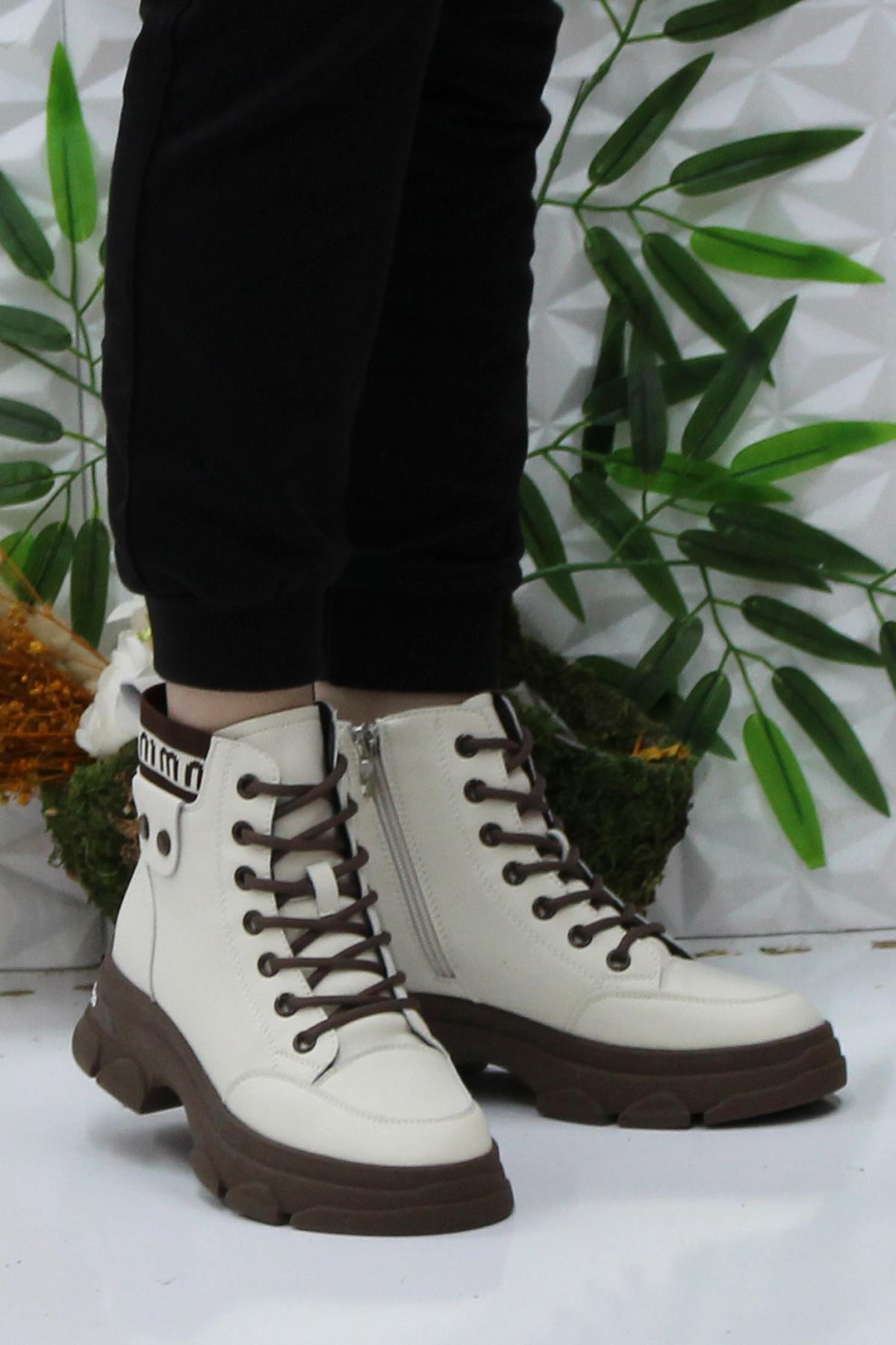 Guja 24K310-7 Bej Orijinal Ürün Yumuşak Esnek Kaymaz Taban Kadın Bot - Görsel 3