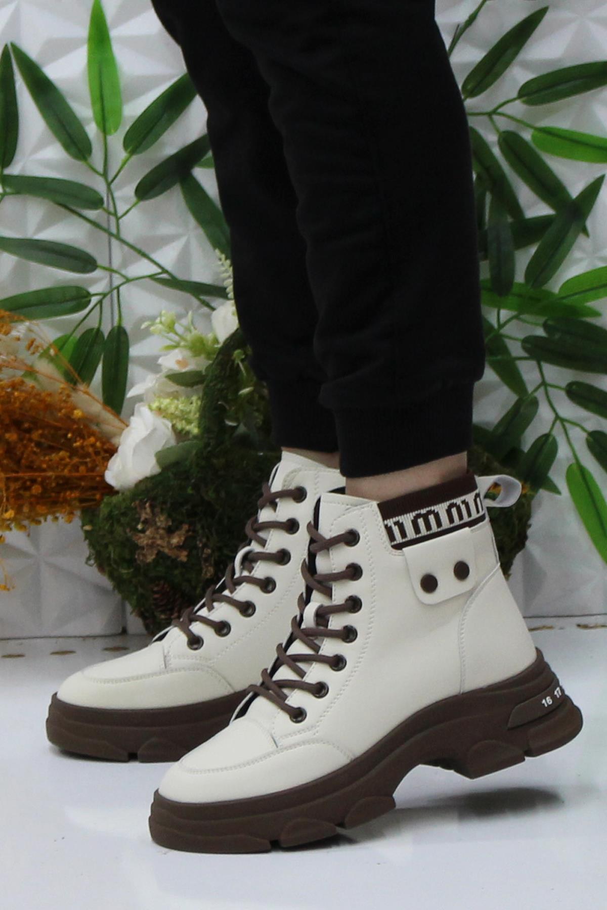 Guja 24K310-7 Bej Orijinal Ürün Yumuşak Esnek Kaymaz Taban Kadın Bot - Görsel 4