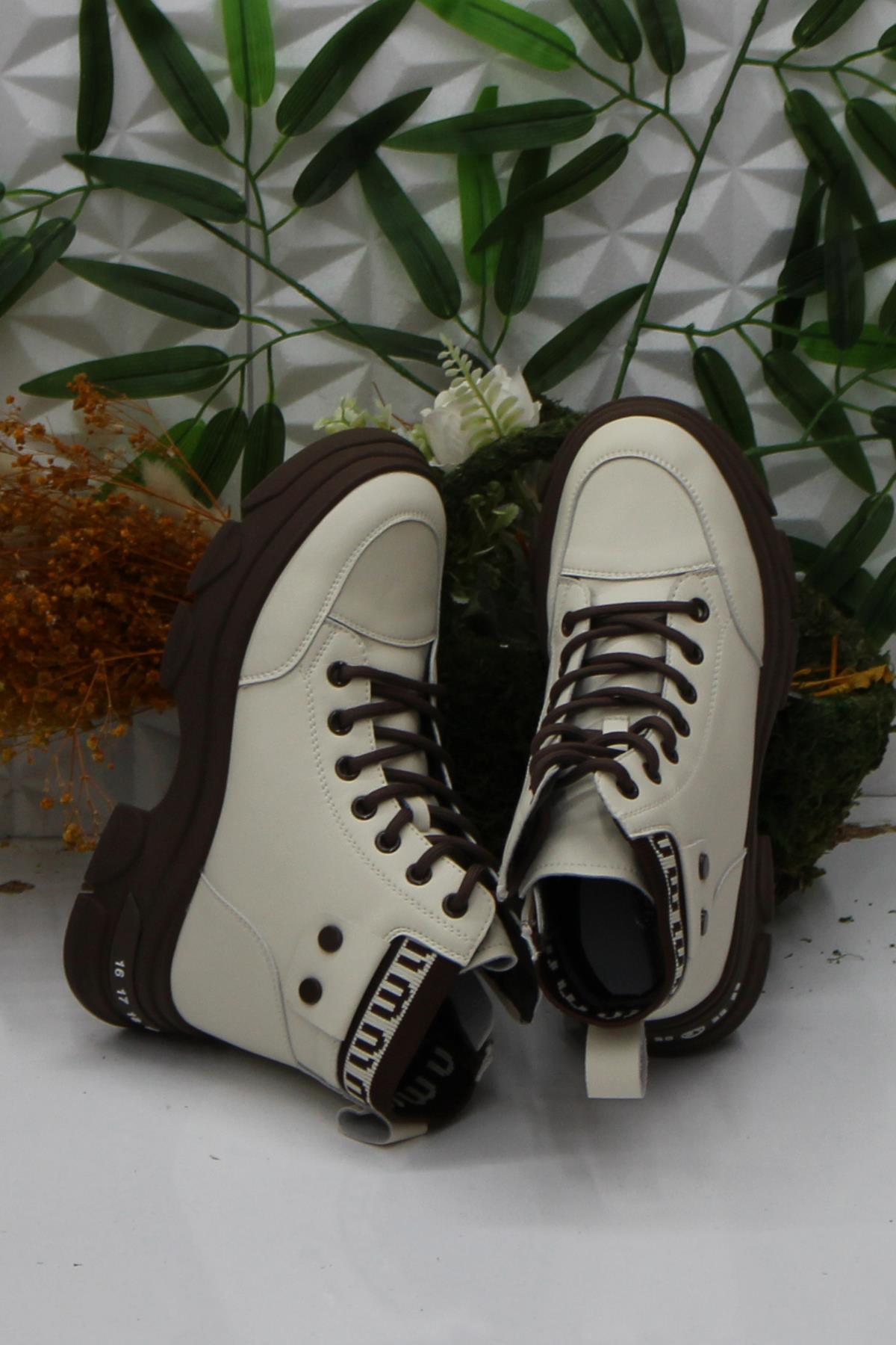 Guja 24K310-7 Bej Orijinal Ürün Yumuşak Esnek Kaymaz Taban Kadın Bot - Görsel 6