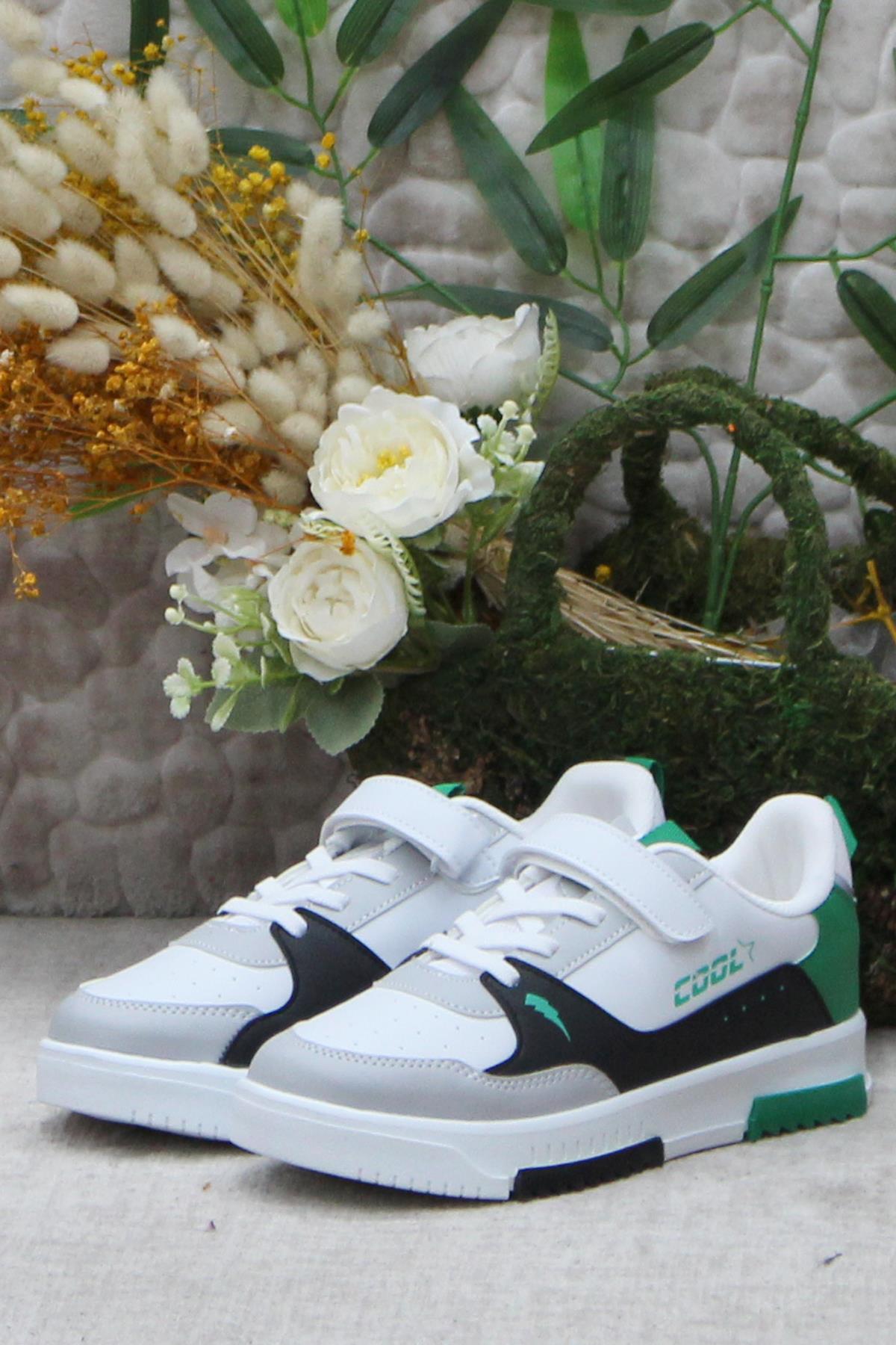 Cool Max Yeşil Rahat Anatomik Sneaker Erkek Çocuk Ayakkabı - Görsel 3