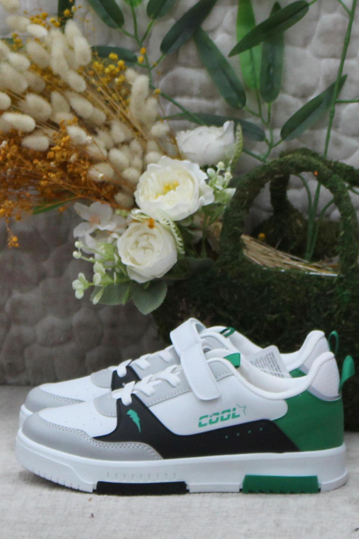 Cool Max Yeşil Rahat Anatomik Sneaker Erkek Çocuk Ayakkabı - Görsel 4