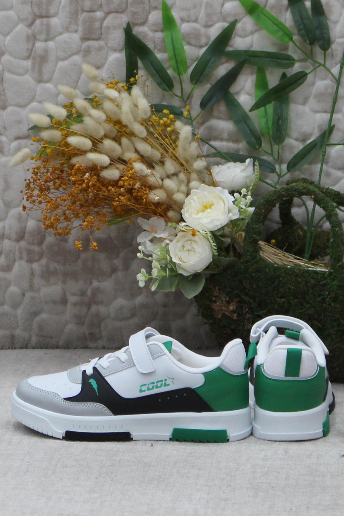 Cool Max Yeşil Rahat Anatomik Sneaker Erkek Çocuk Ayakkabı - Görsel 5