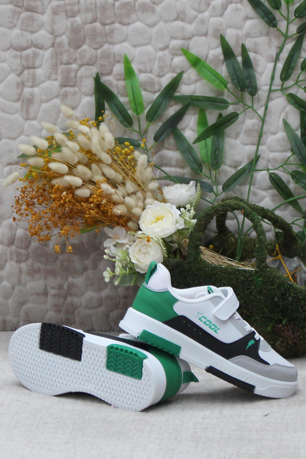 Cool Max Yeşil Rahat Anatomik Sneaker Erkek Çocuk Ayakkabı - Görsel 6