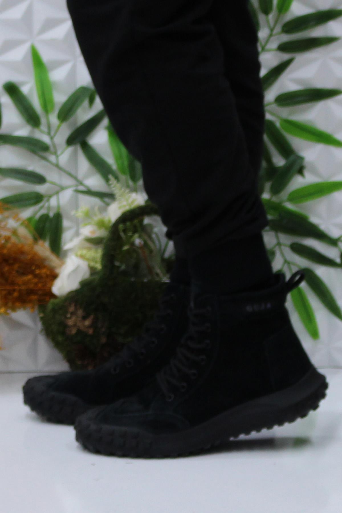 Guja 24K503 Siyah Süet Rahat Esnek Orijinal Ürün Hakiki Deri Erkek Bot - Görsel 4