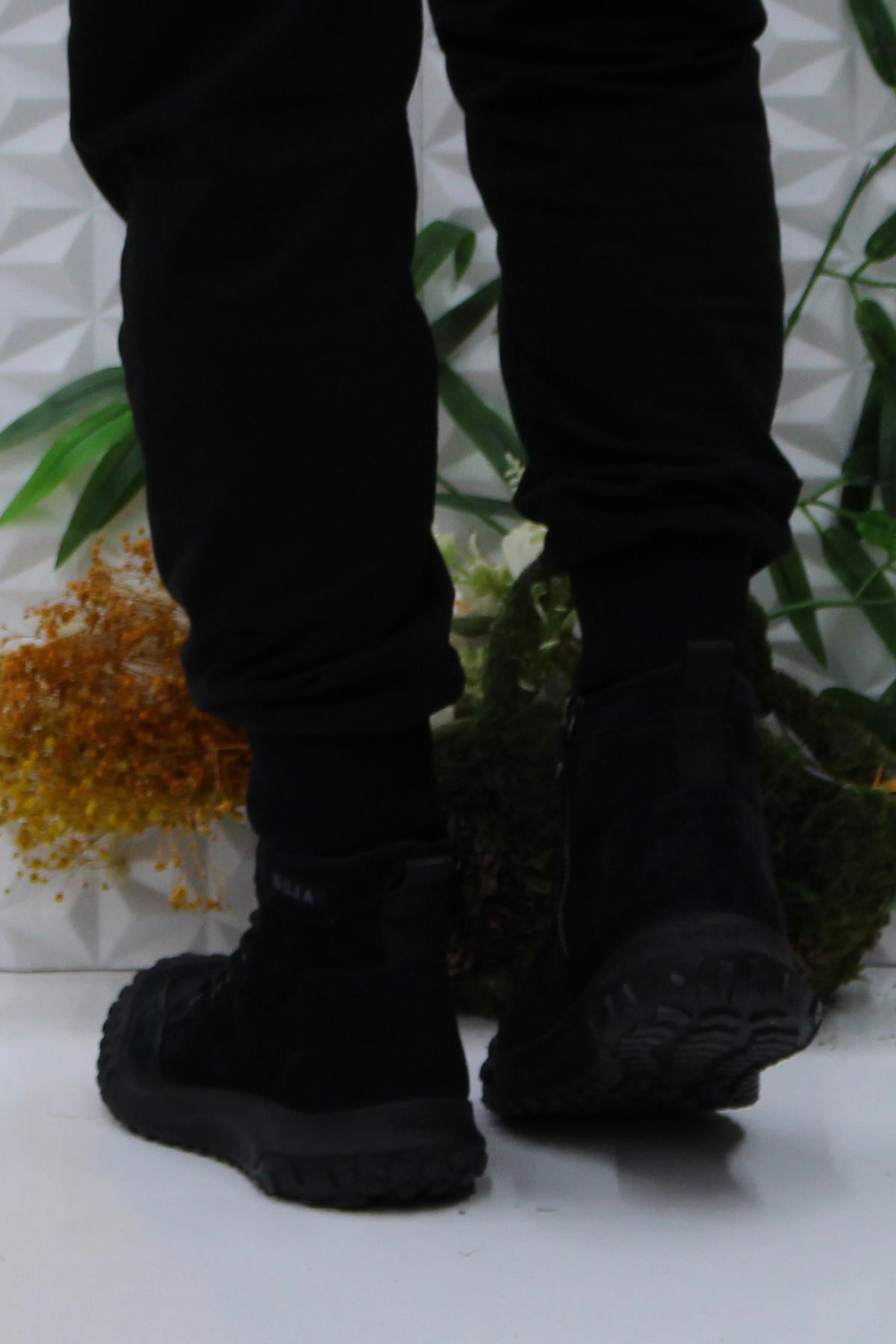 Guja 24K503 Siyah Süet Rahat Esnek Orijinal Ürün Hakiki Deri Erkek Bot - Görsel 5