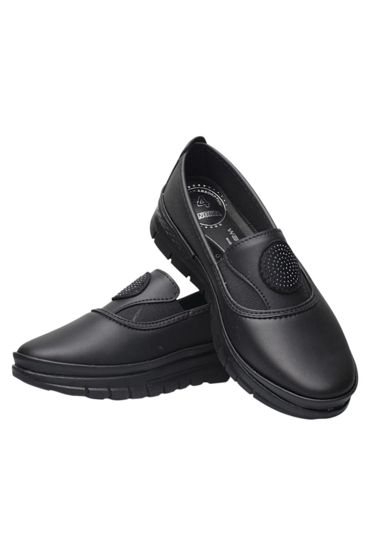 Kadın Ortopedik Taban Lastikli Anne Günlük Ayakkabı SİYAH - Görsel 5