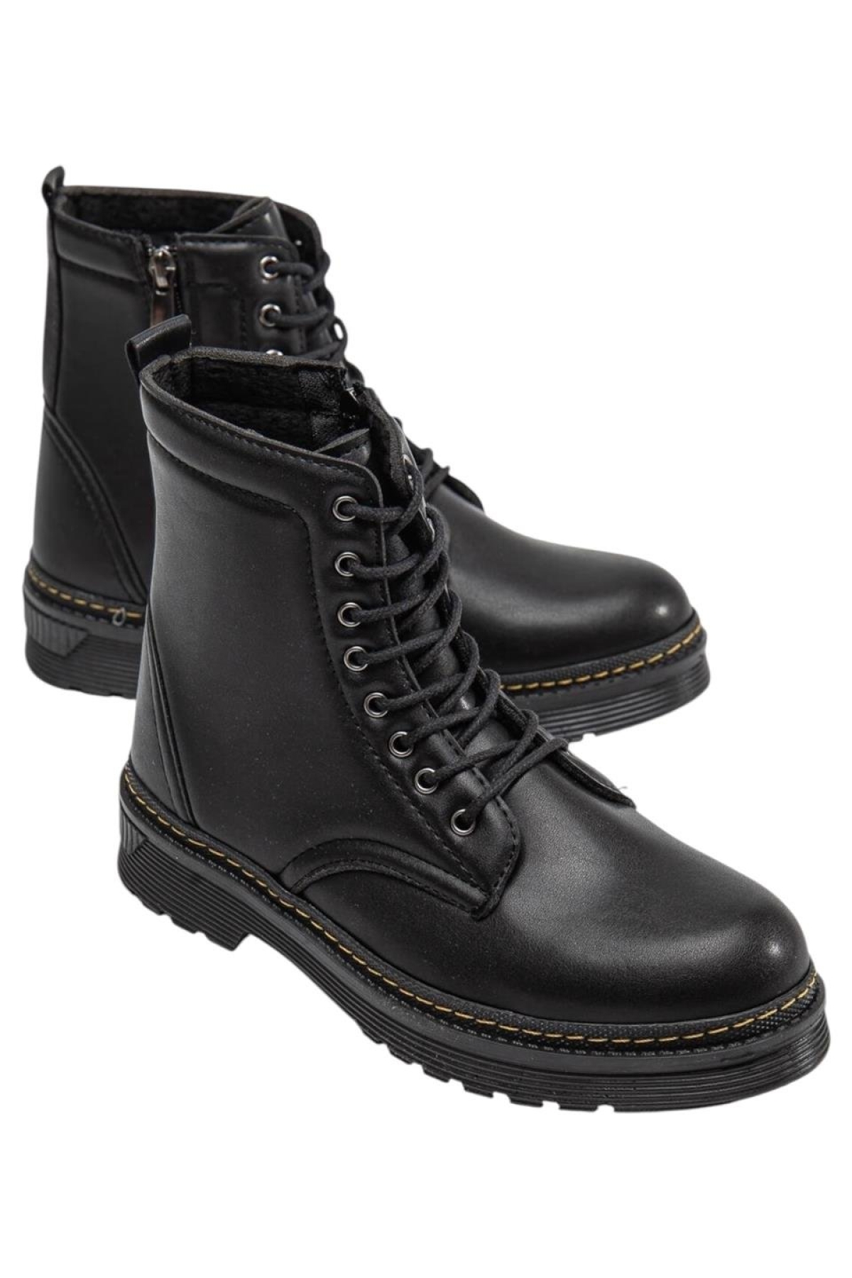 Kadın Termo Fermuarlı Bağcıklı Bot SİYAH - Görsel 4