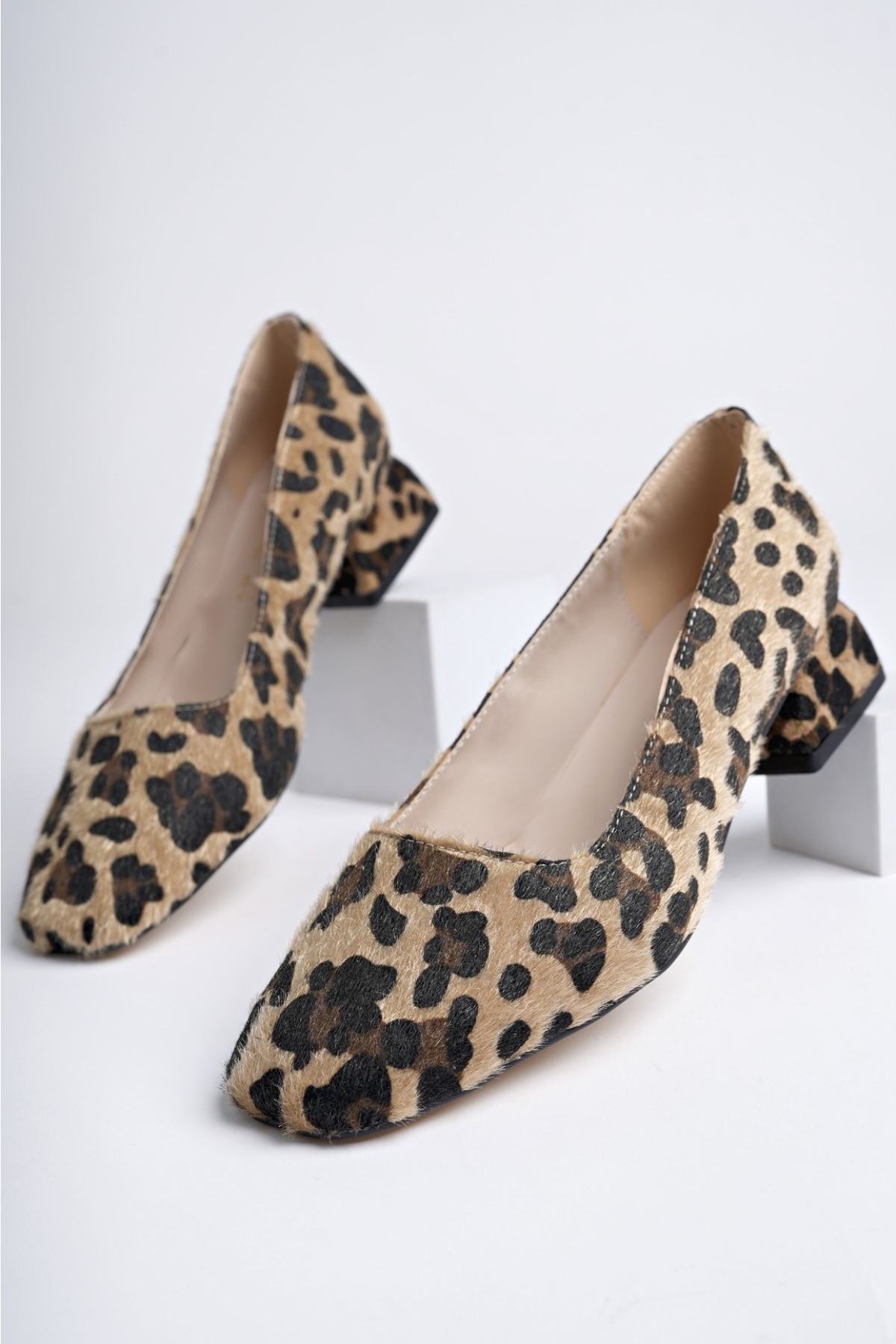 LİLİTH Garantili Kare Burunlu Kısa Topuklu Kadın Günlük Ayakakkabı - Görsel 3