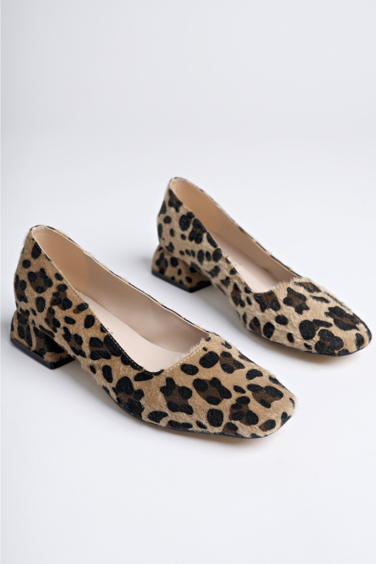 LİLİTH Garantili Kare Burunlu Kısa Topuklu Kadın Günlük Ayakakkabı - Görsel 4