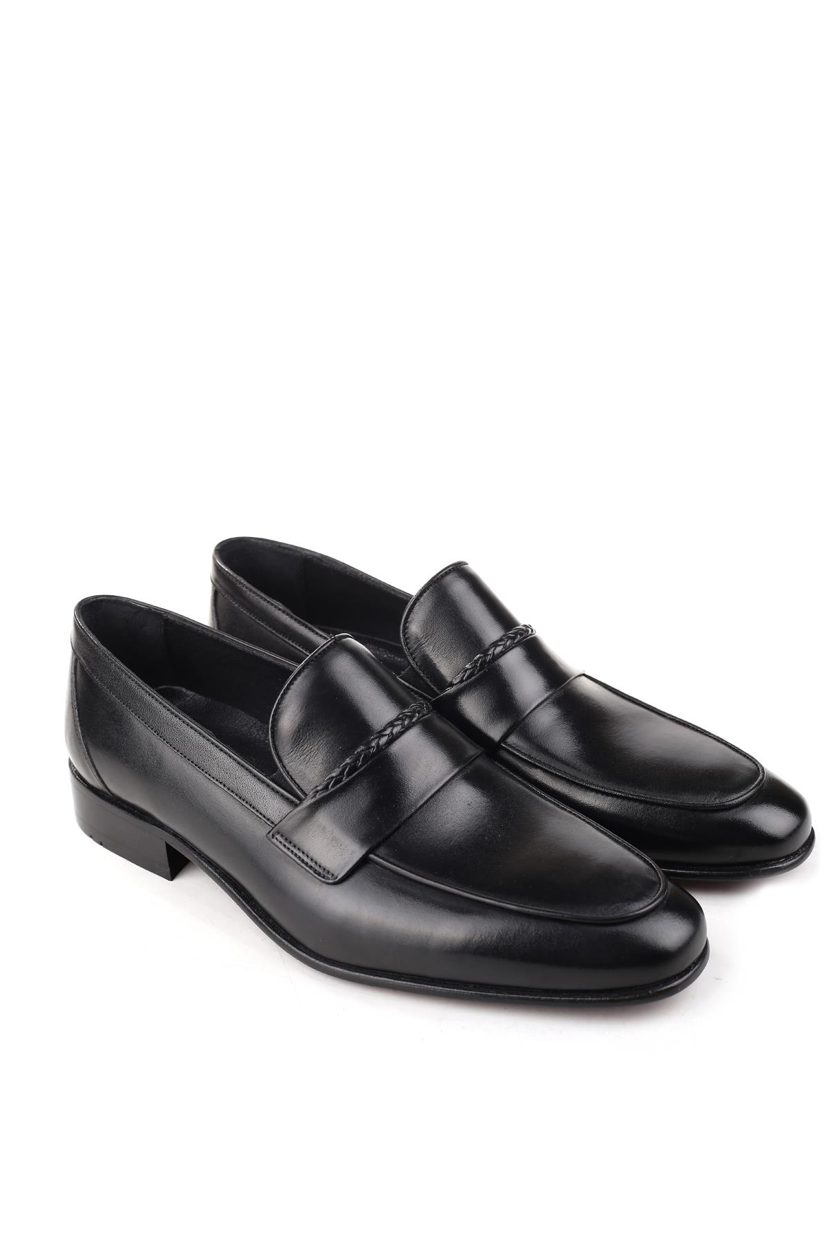 3103 Erkek Klasik Kösele Taban Günlük Deri Ayakkabı - Görsel 3