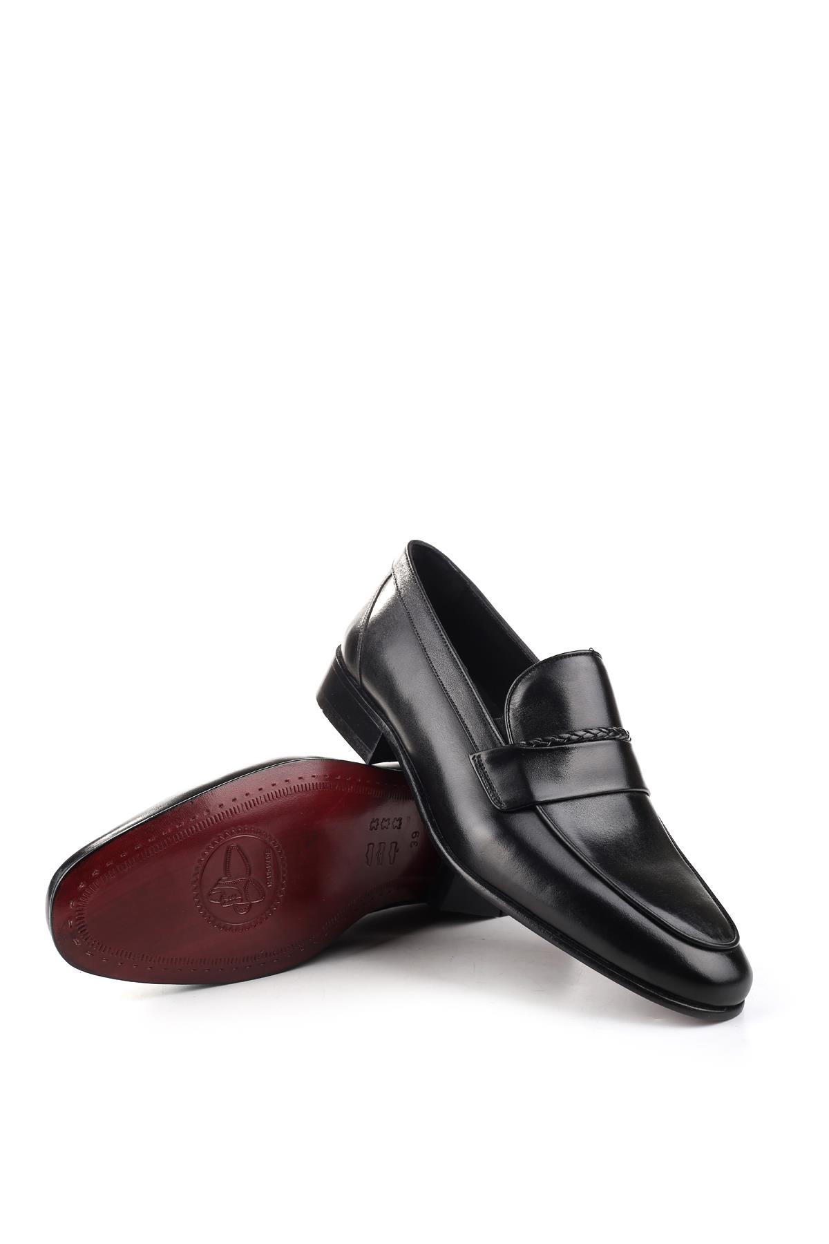 3103 Erkek Klasik Kösele Taban Günlük Deri Ayakkabı - Görsel 6