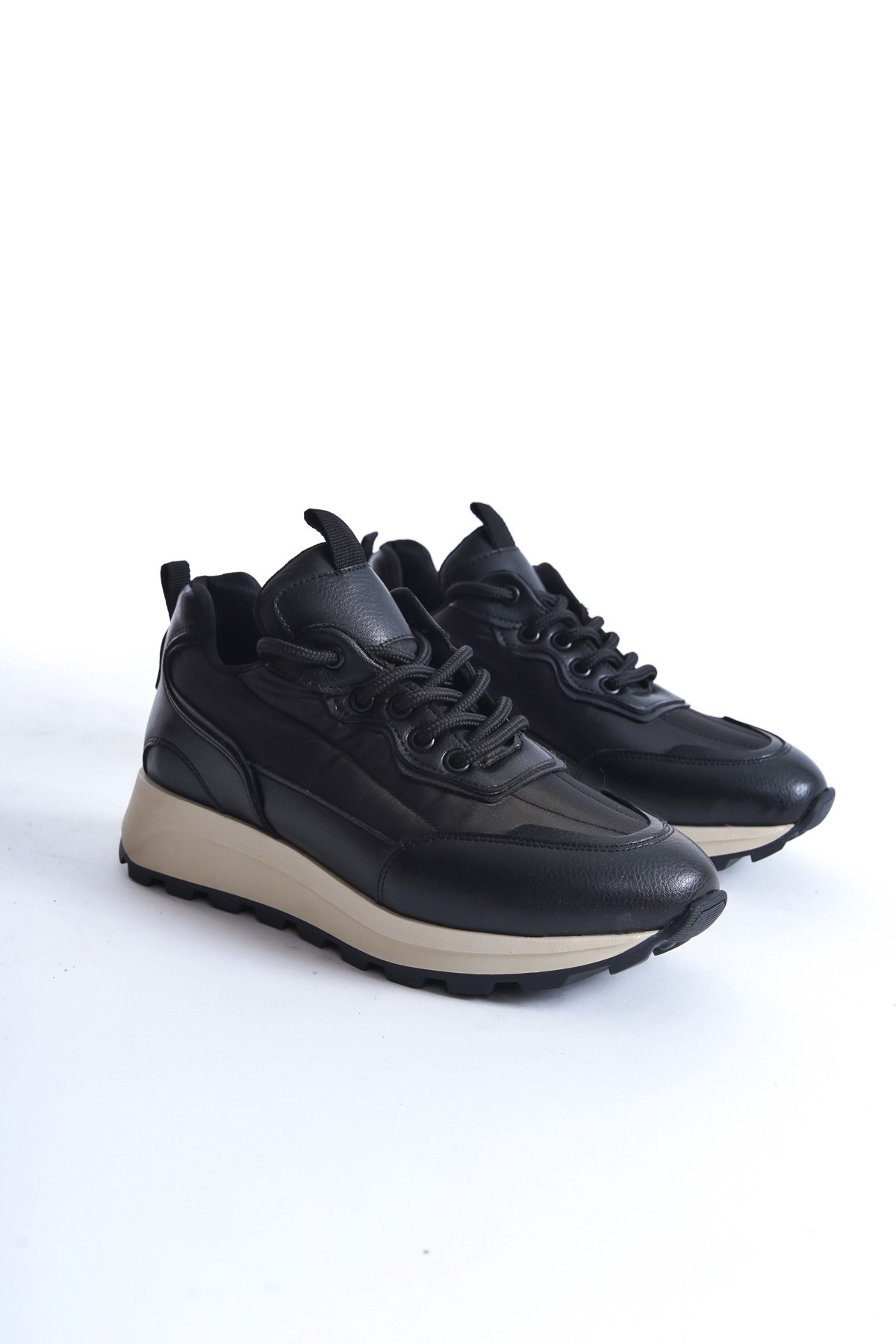 Sersp Siyah Günlük Rahat Sneaker Hafif Spor Ayakkabı - Görsel 3
