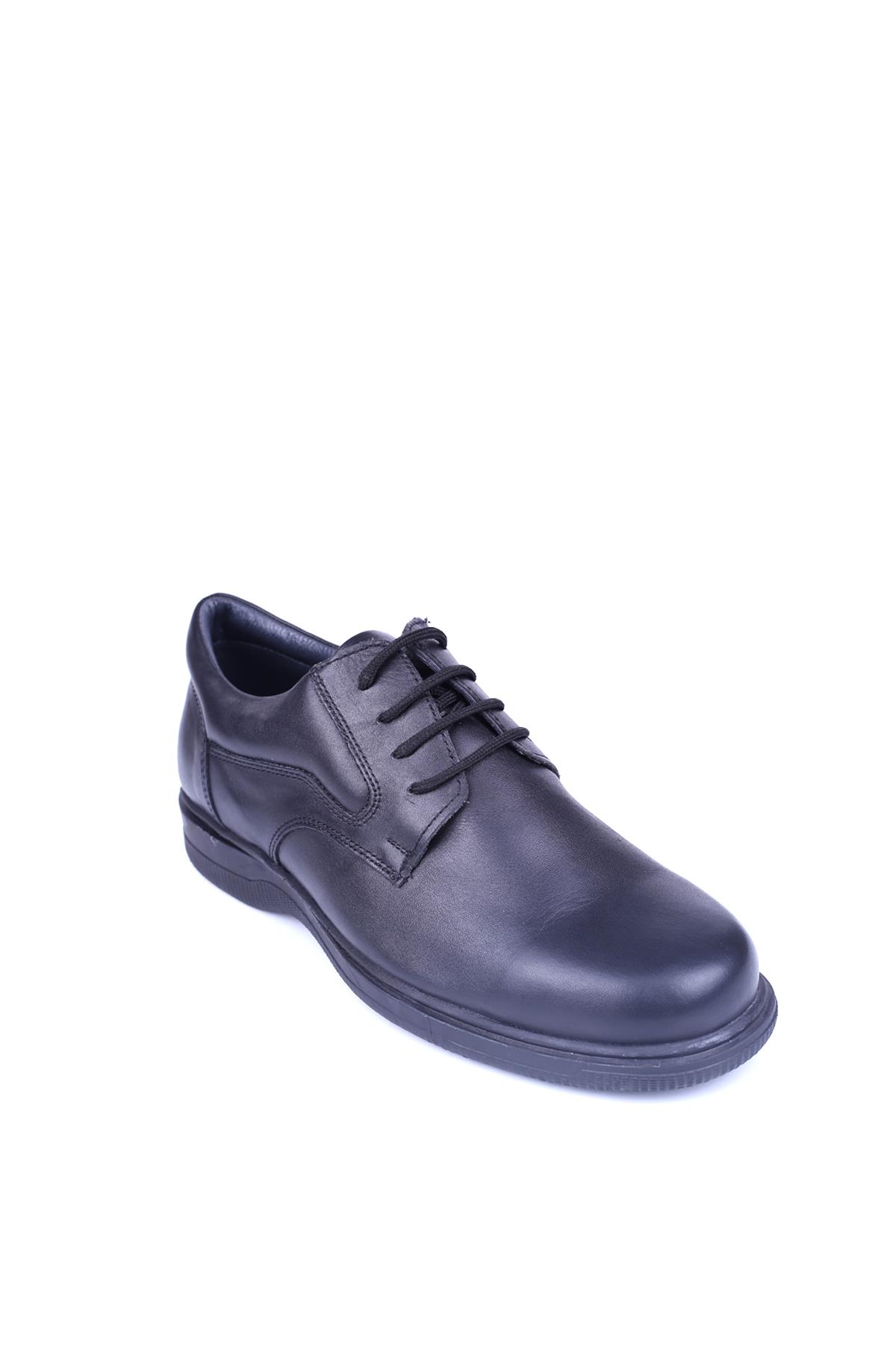 2100 Deri Erkek Siyah Günlük Comfort Ayakkabı - Görsel 2