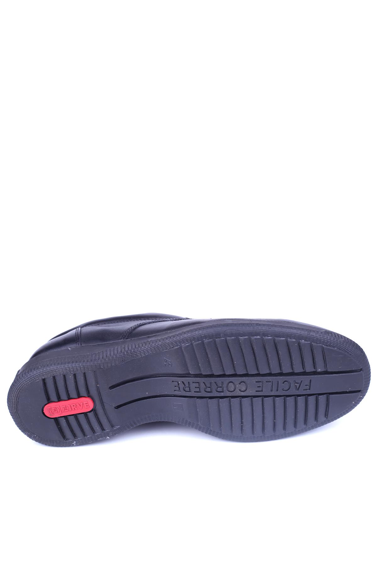 2100 Deri Erkek Siyah Günlük Comfort Ayakkabı - Görsel 6