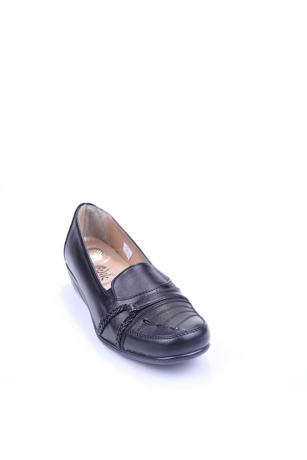 061 Kadın Siyah Günlük Ortop Anne Ayakkabısı - Görsel 2