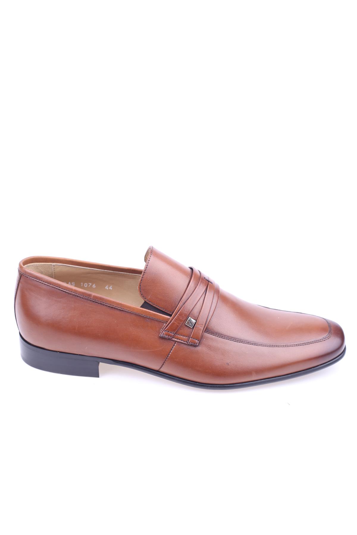 1076 Erkek Neolit Taban Klasik Bağcıksız Deri Ayakkabı - Görsel 3