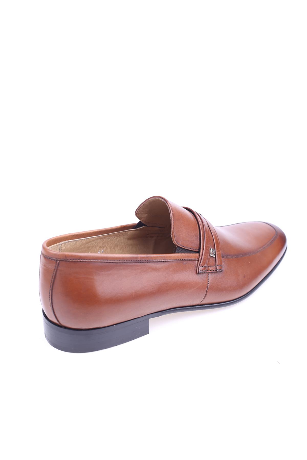 1076 Erkek Neolit Taban Klasik Bağcıksız Deri Ayakkabı - Görsel 5