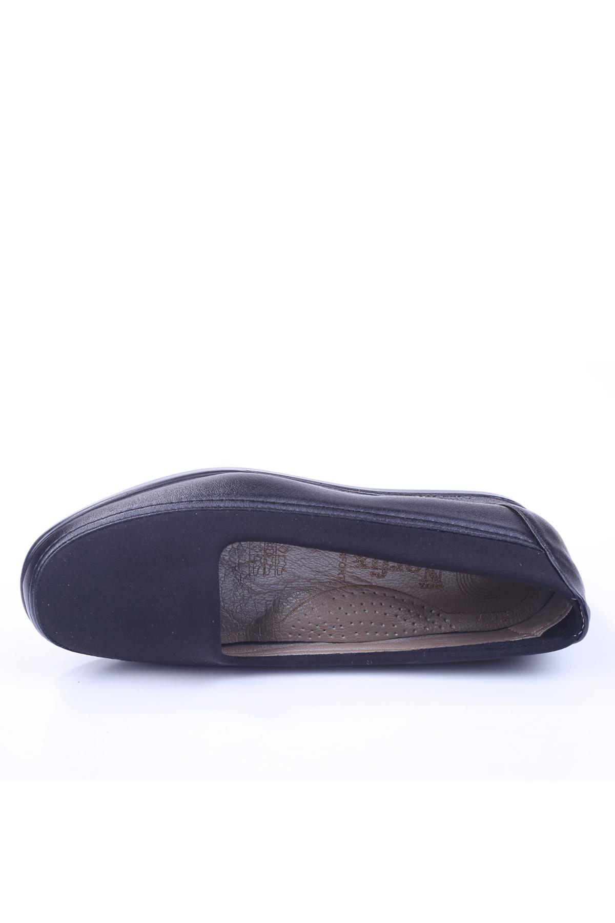 308 Kadın Streçli Siyah Ortopedik Anne Ayakkabısı - Görsel 5