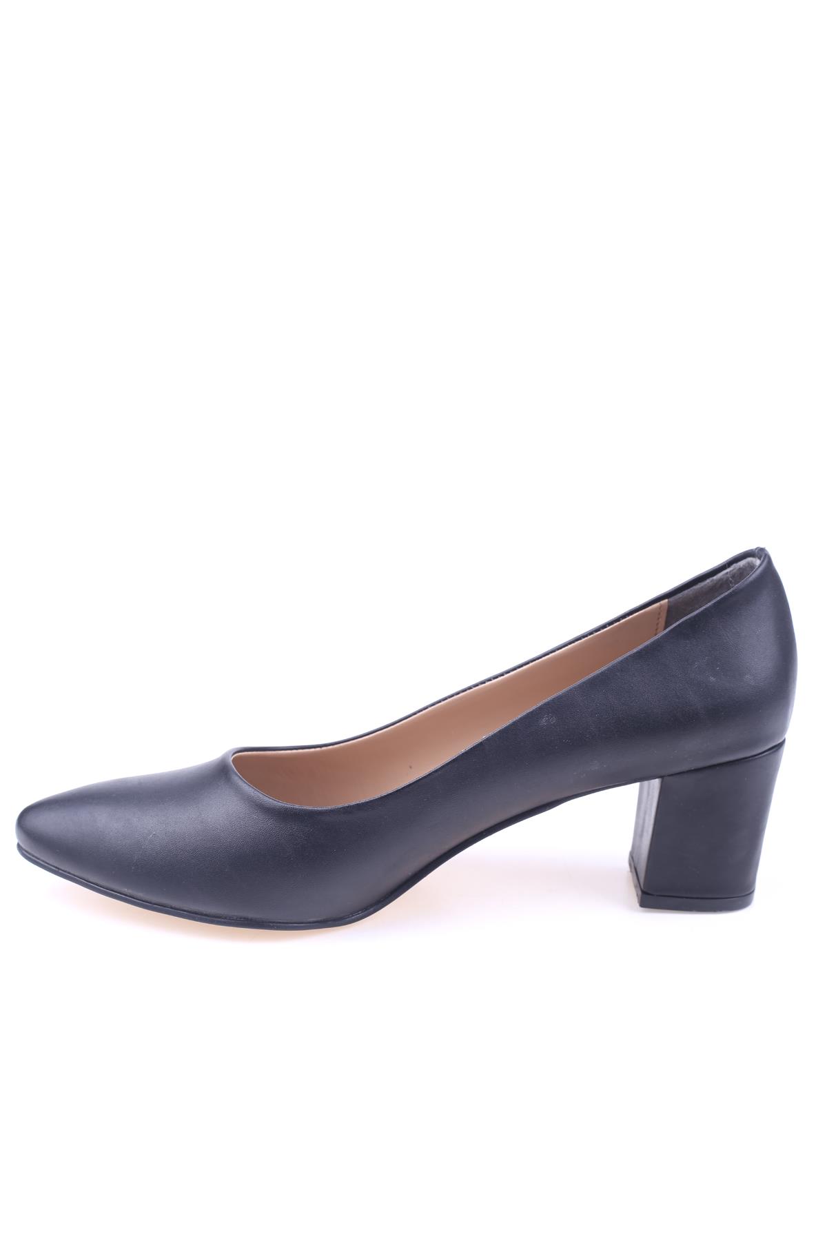 CV100 Kadın Günlük 6 cm Topuklu Cilt Ayakkabı - Görsel 5