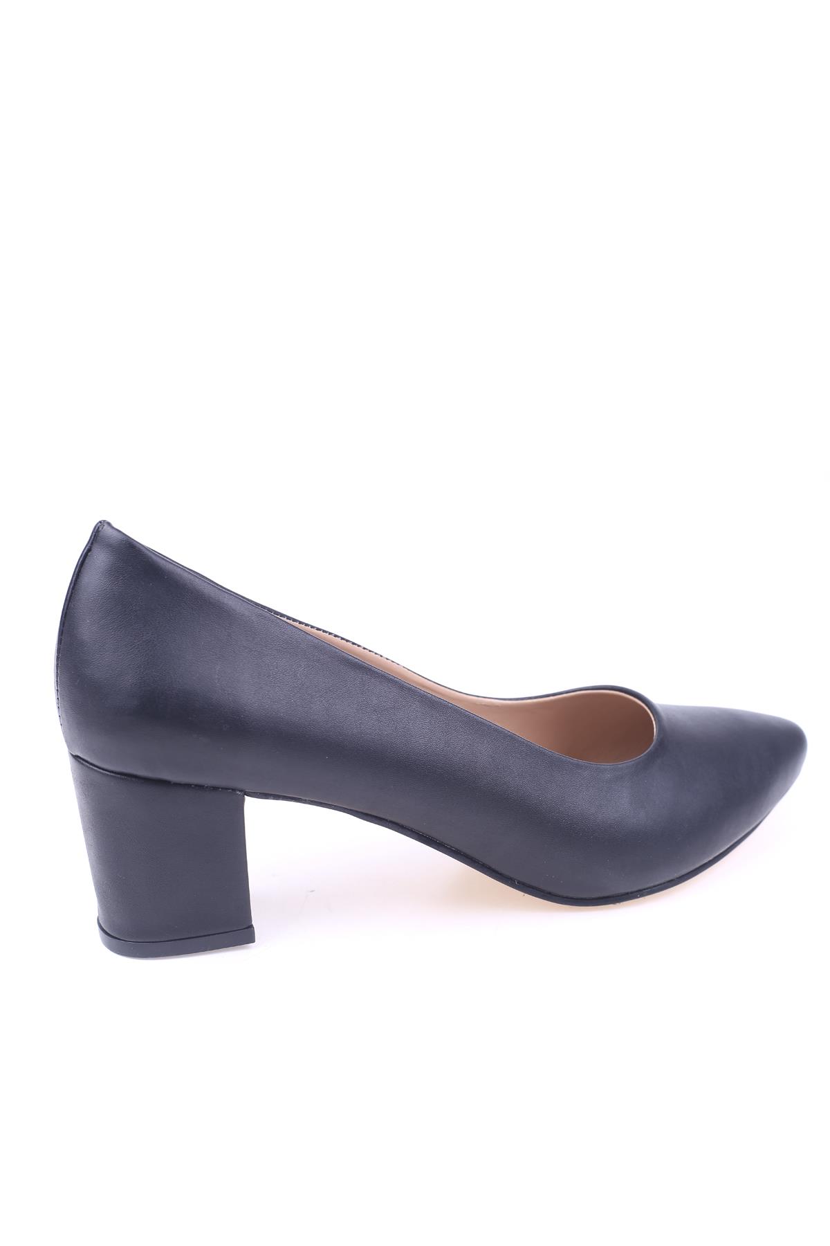 CV100 Kadın Günlük 6 cm Topuklu Cilt Ayakkabı - Görsel 6