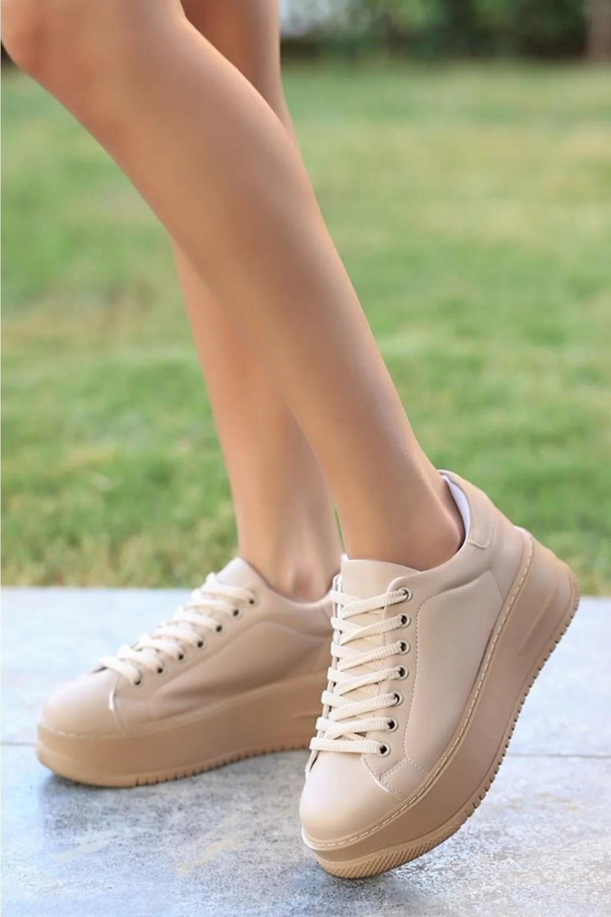 2596 Kadın Yüksek Topuk Günlük Sneaker Ayakkabı - Görsel 2