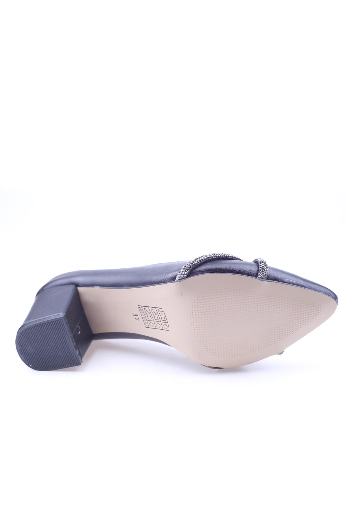 450 Kadın Günlük 6 cm Topuklu Cilt Ayakkabı - Görsel 6