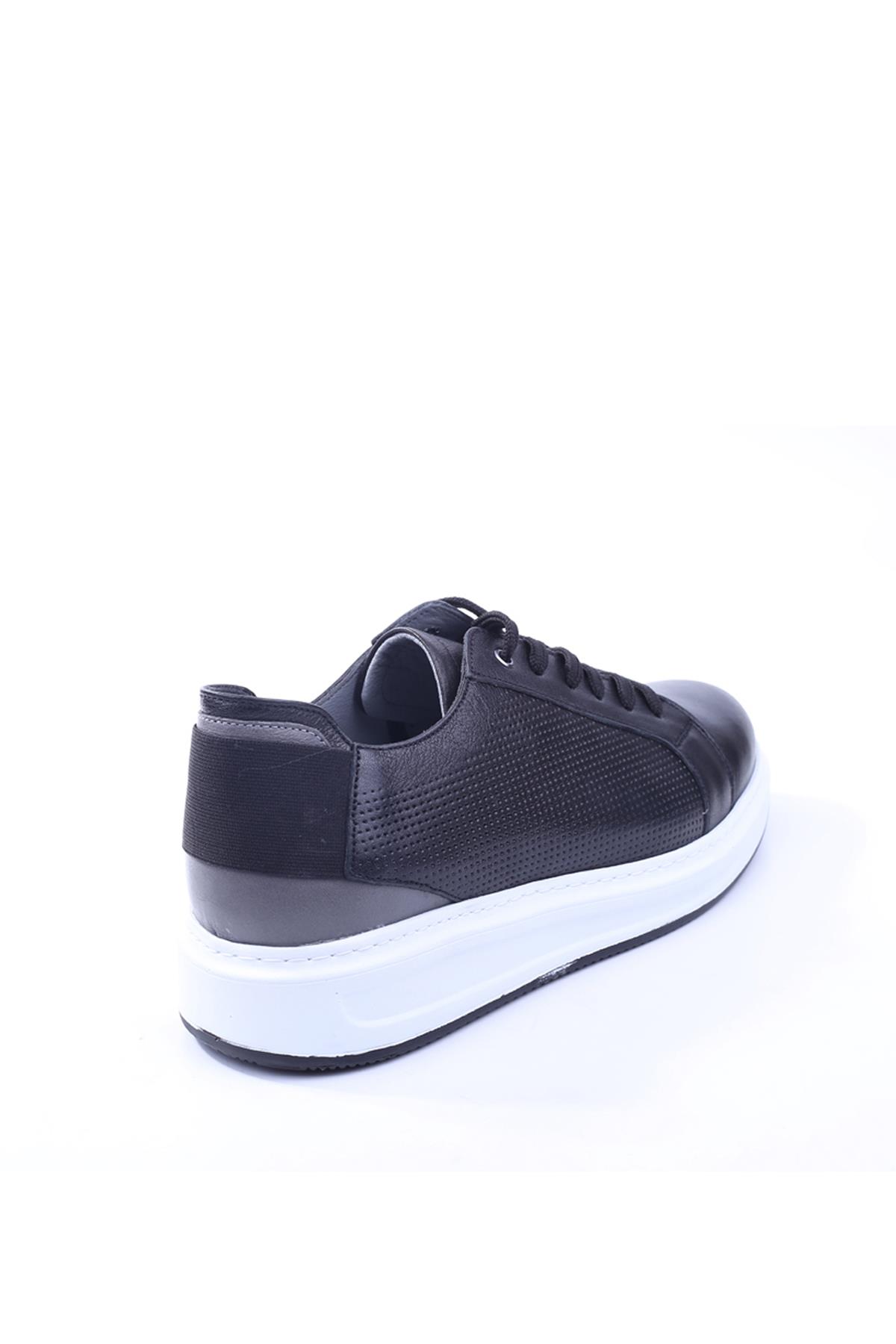 5809 Siyah Erkek Hakiki Deri Poli Taban Ayakkabı - Görsel 5