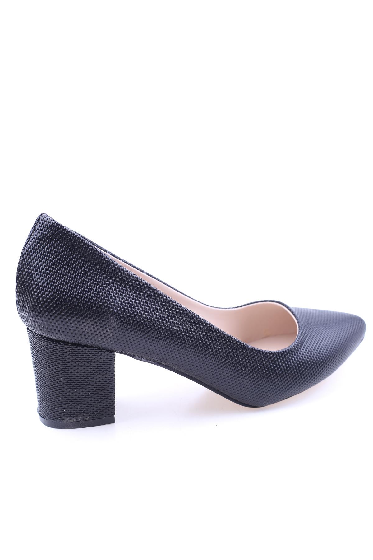2860 Baskılı 6 Cm Topuklu Kadın Ayakkabı - Görsel 5