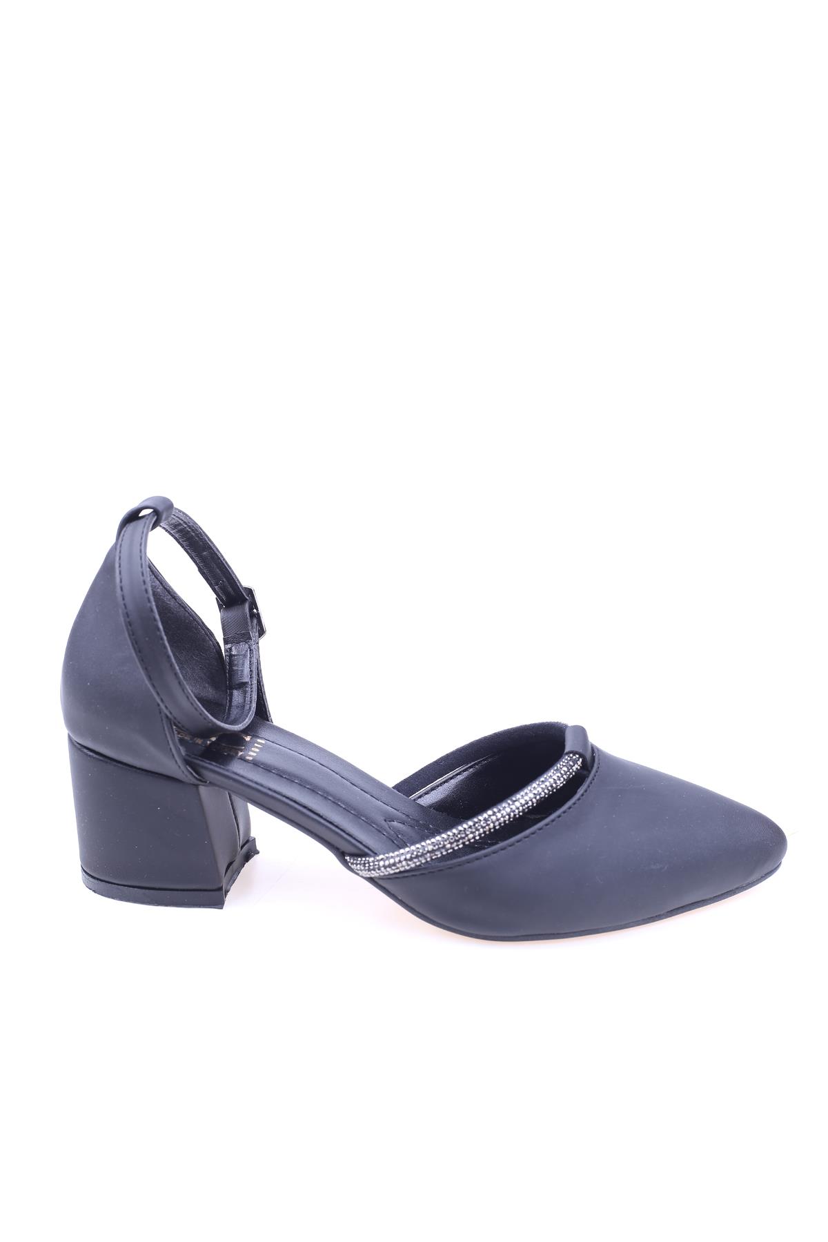 2857 Kadın Bilekten Bağlamalı 6 Cm Topuklu Ayakkabı - Görsel 3