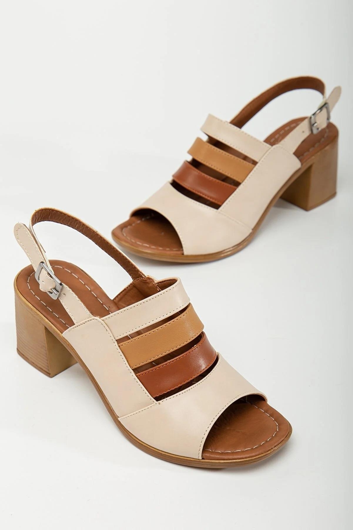 Frzn-2892 Kadın 7 Cm Topuklu Yazlık Ayakkabı - Görsel 6