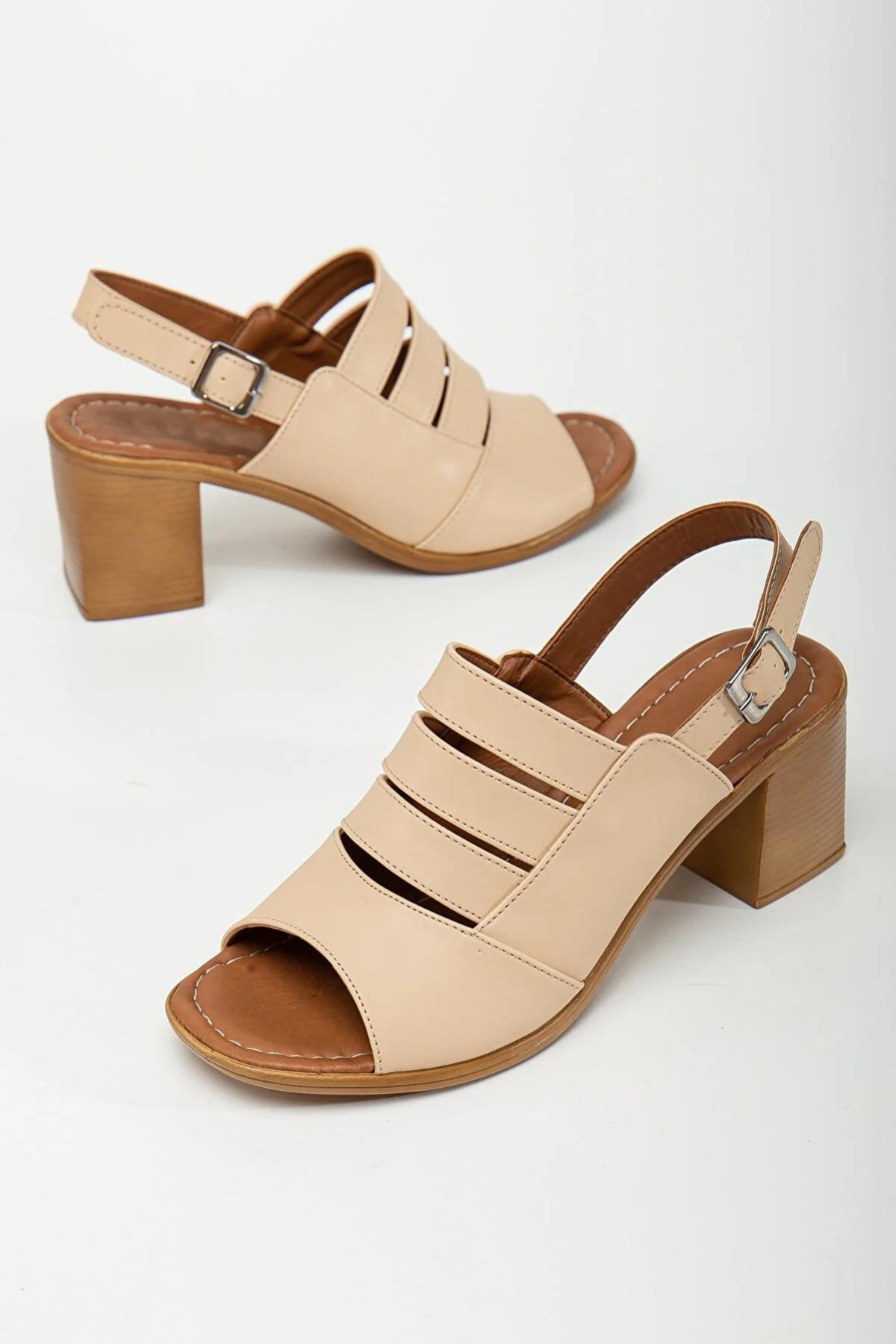 Frzn-2892 Kadın 7 Cm Topuklu Yazlık Ayakkabı - Görsel 5