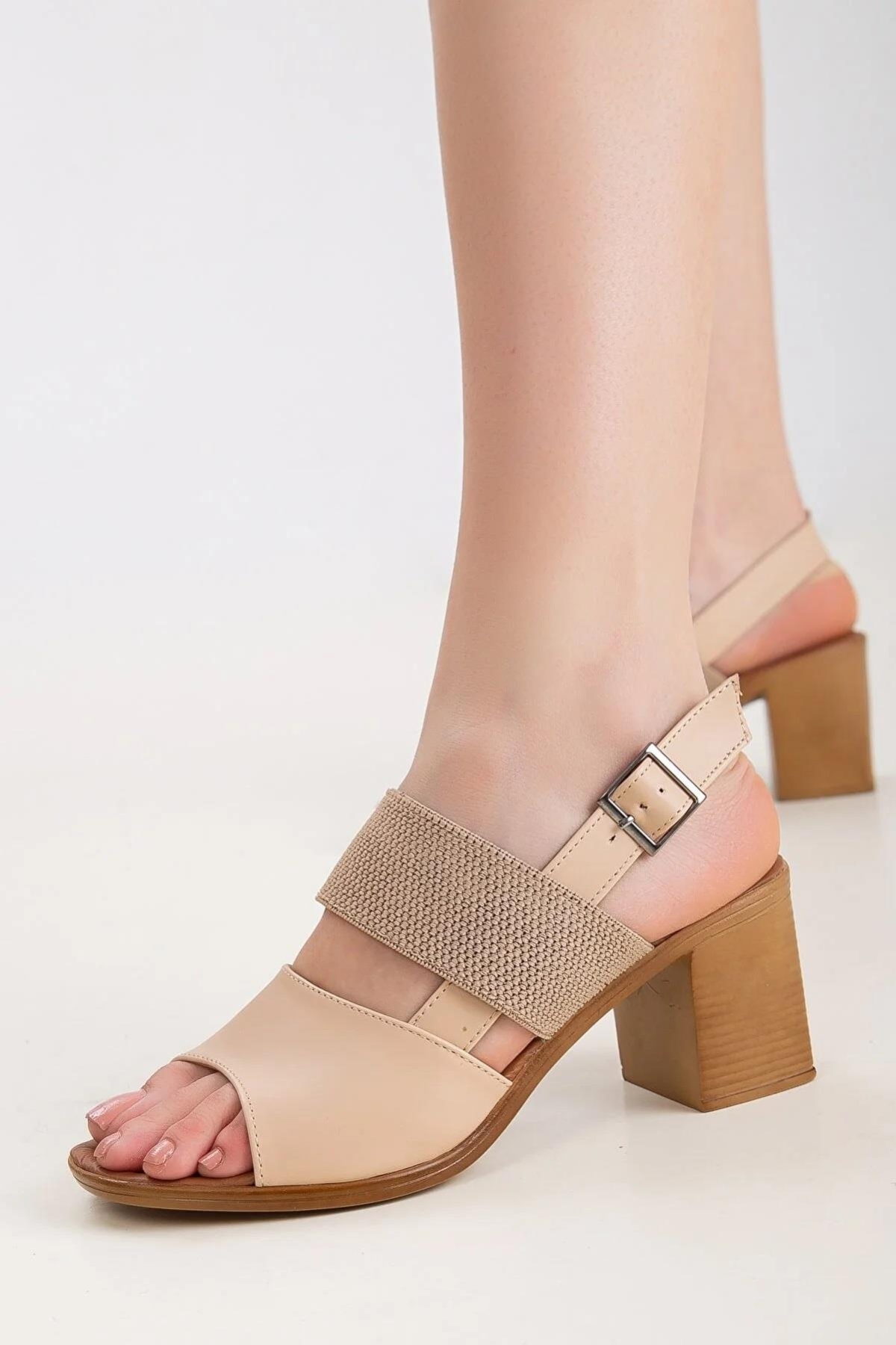 Frzn-2894 Kadın 7 Cm Topuklu Yazlık Ayakkabı - Görsel 4