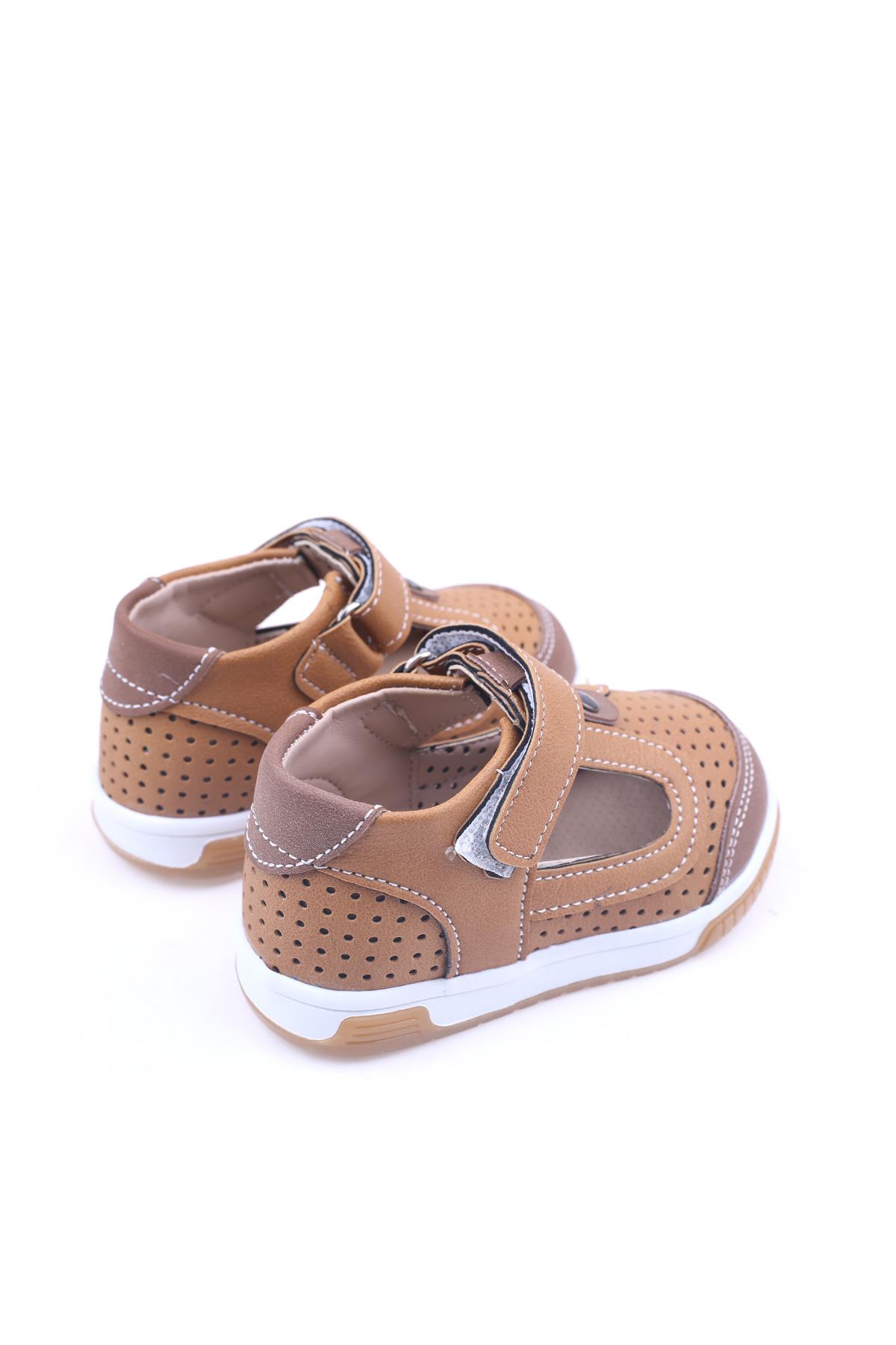 PapuçSepeti 2878 Erkek Bebek İlkAdım Ortopedik Ayakkabı Sandalet - Görsel 5