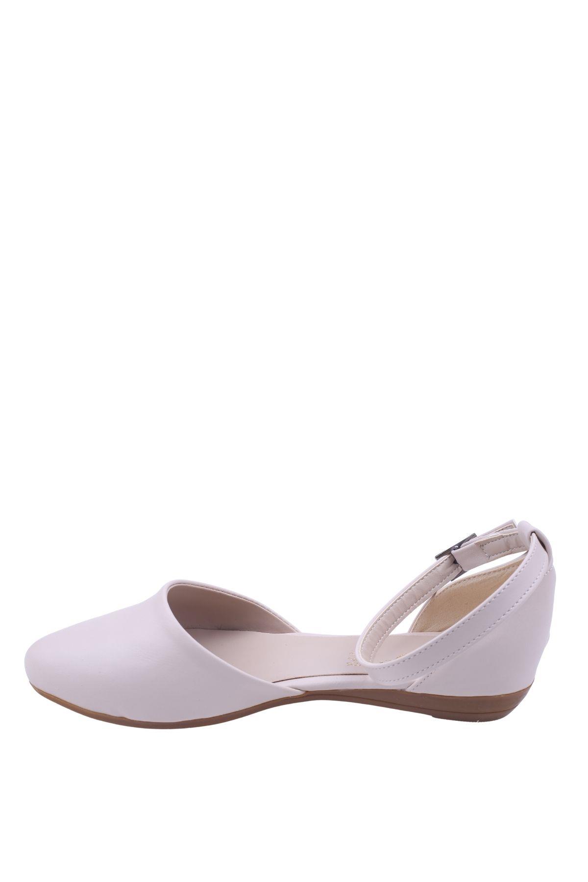 444 Kadın Bilekten Bağlı Günlük Babet Ayakkabı - Görsel 4
