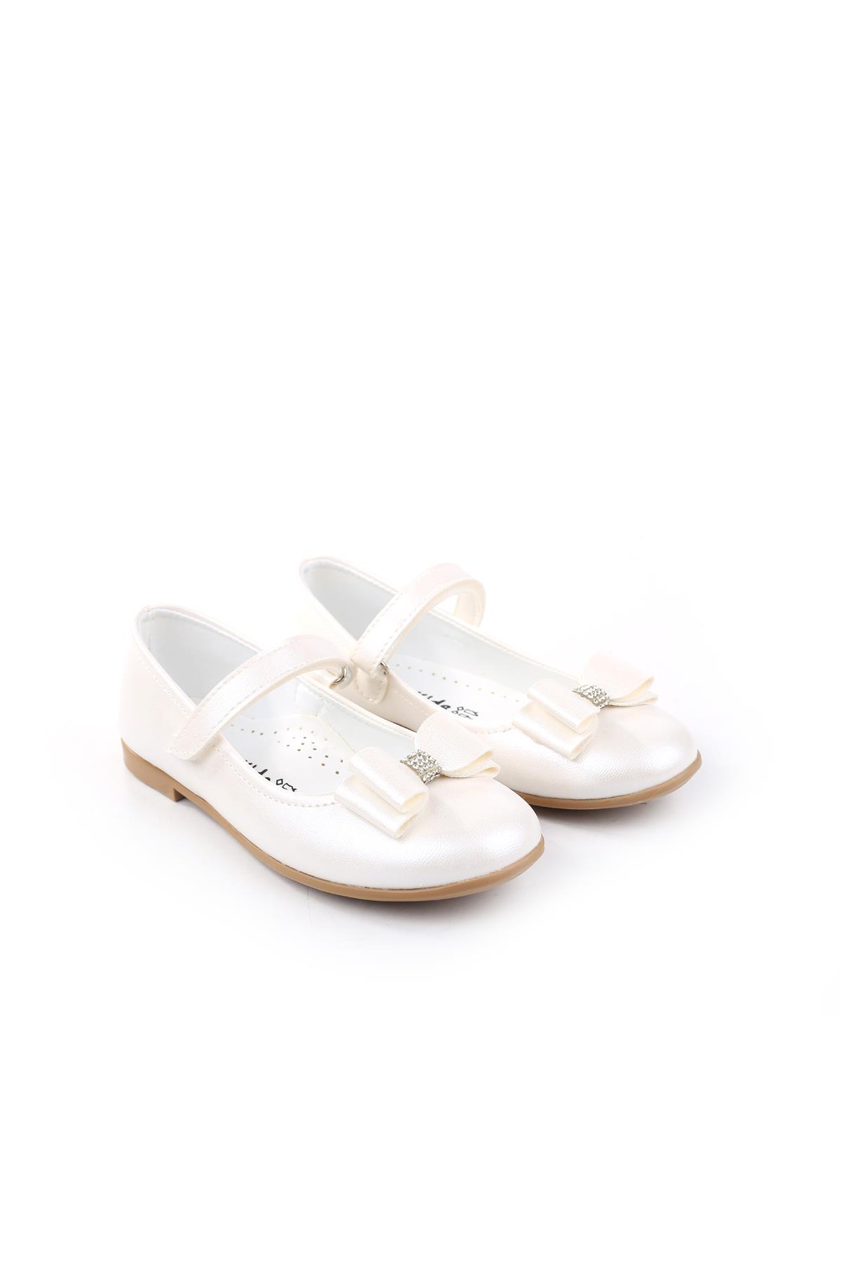 Papuç Sepeti Ortaç 3162 Kız Çocuk Balerin Cırtlı Babet Ayakkabı - Görsel 2