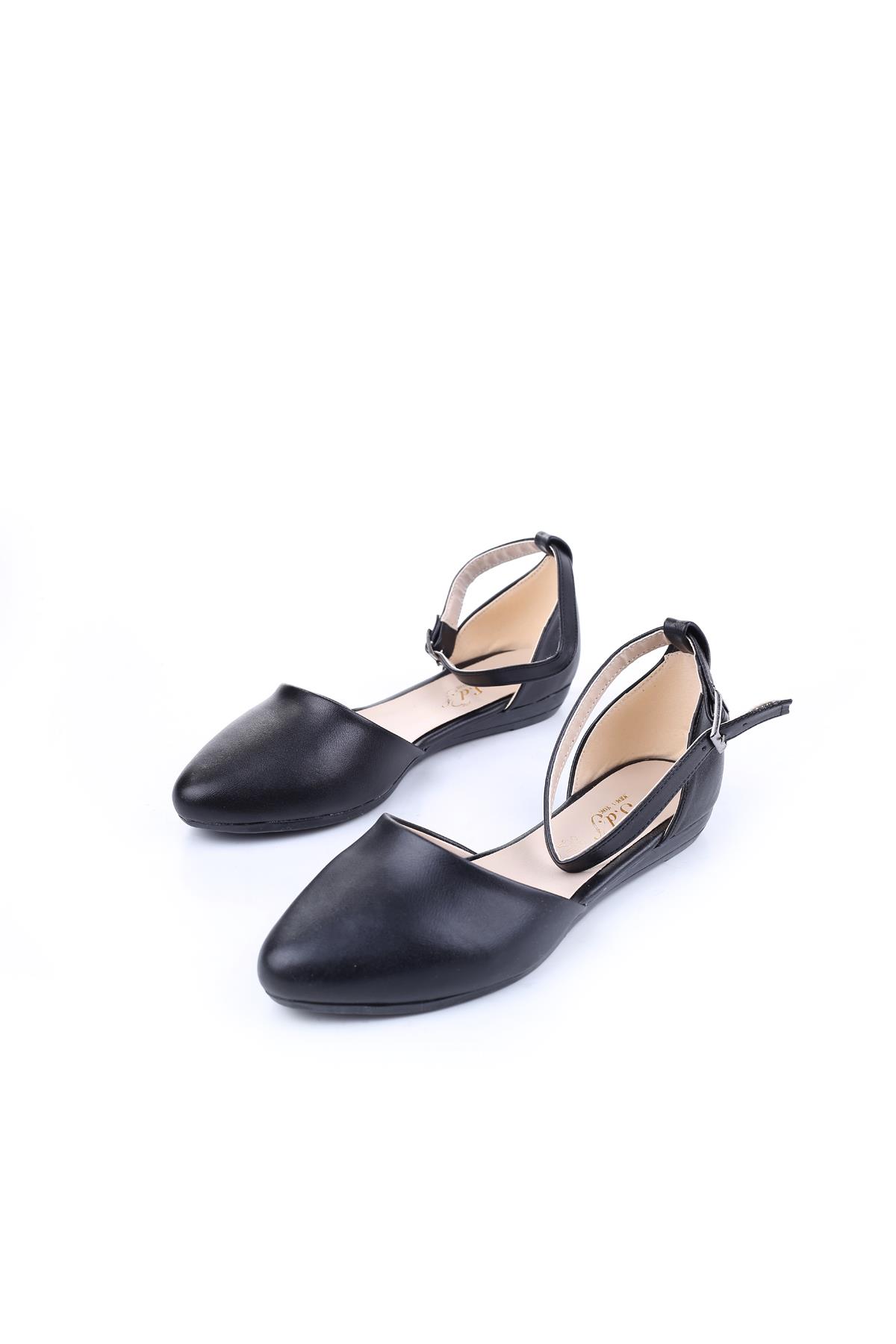 444 Kadın Bilekten Bağlı Günlük Babet Ayakkabı - Görsel 3