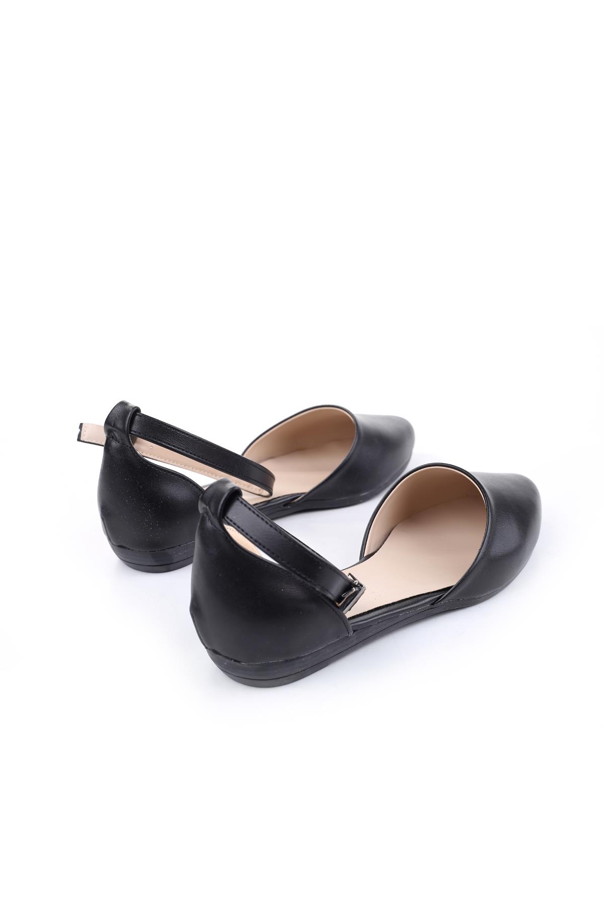 444 Kadın Bilekten Bağlı Günlük Babet Ayakkabı - Görsel 4