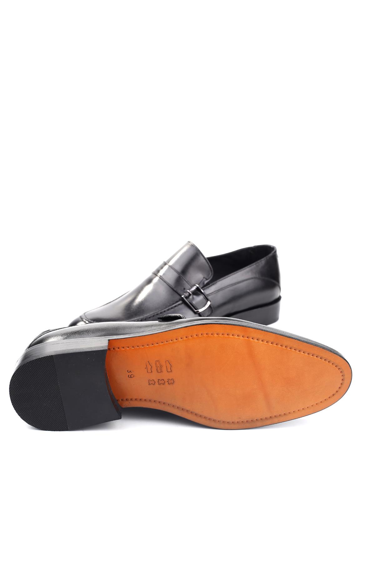 2472 Erkek Klasik Kösele Taban Günlük Deri Ayakkabı - Görsel 6