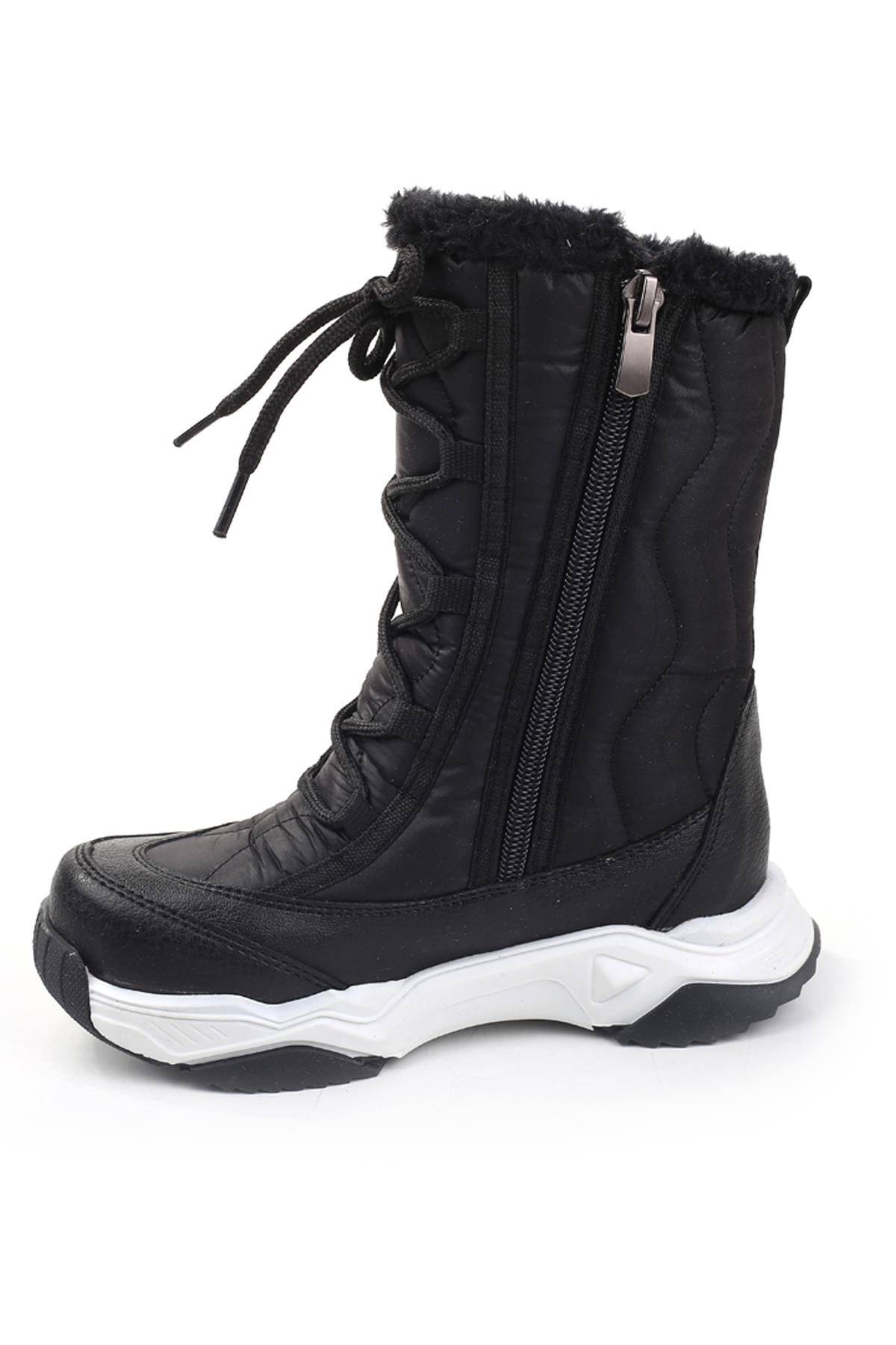 5014 Kız Çocuk İçi Yünlü Termo Taban Kar Botu - Görsel 3