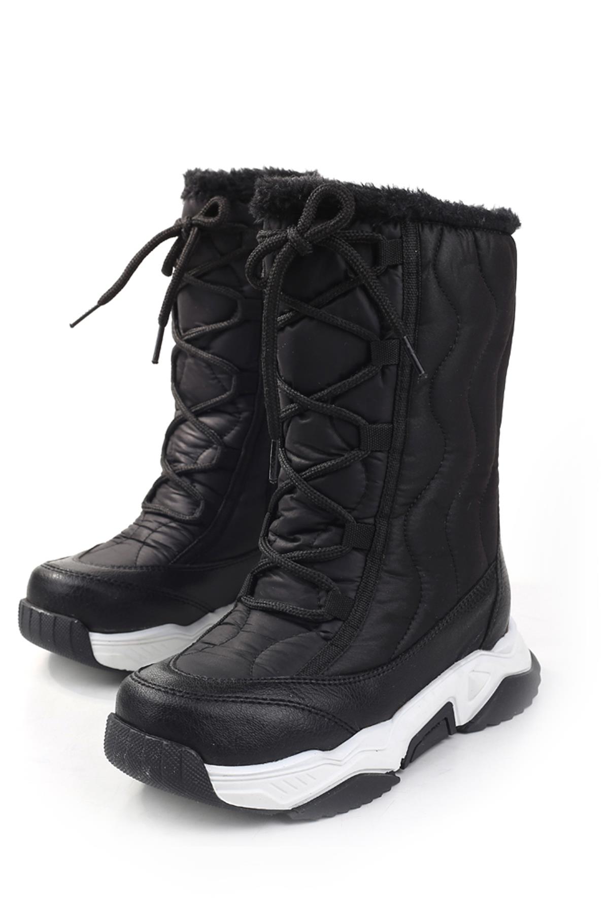 5014 Kız Çocuk İçi Yünlü Termo Taban Kar Botu - Görsel 4