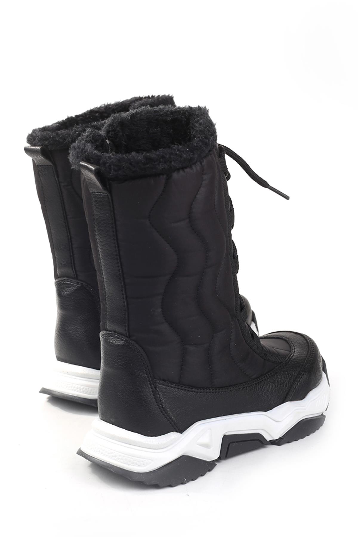 5014 Kız Çocuk İçi Yünlü Termo Taban Kar Botu - Görsel 5