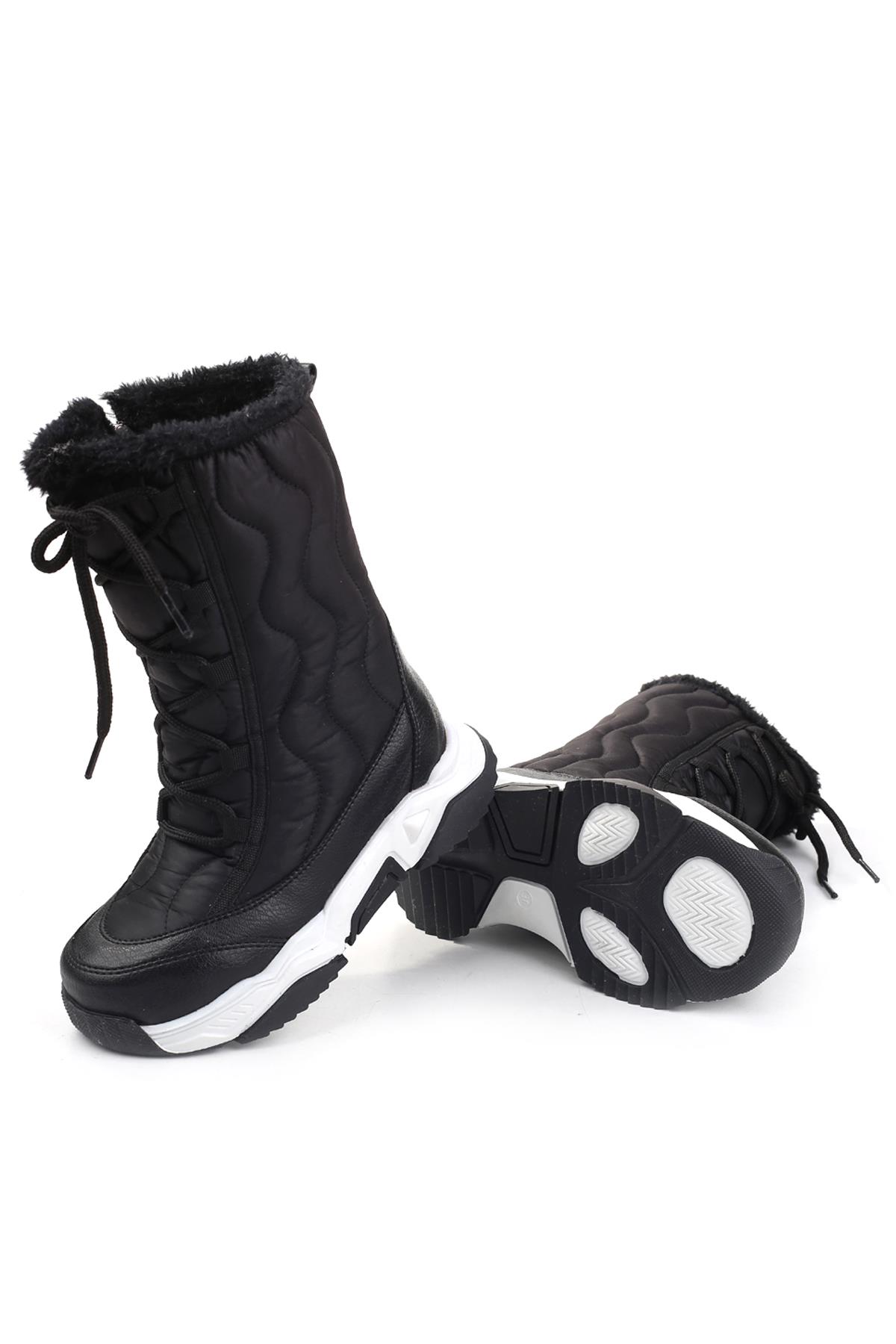 5014 Kız Çocuk İçi Yünlü Termo Taban Kar Botu - Görsel 7